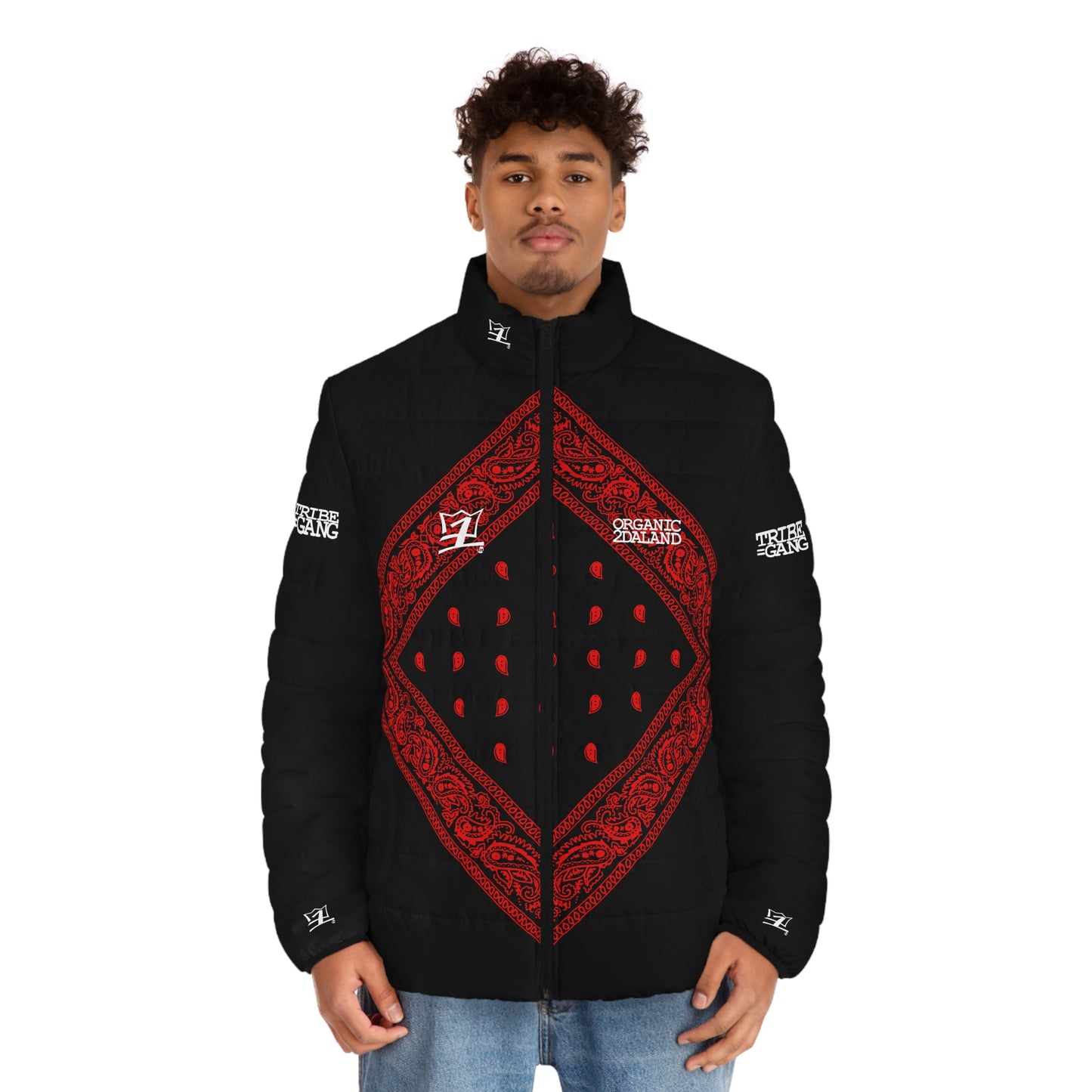 UNO ORGANIC TRIBE=GANG FREE TOOKIE WILLIAMS Men's Puffer Jacket (AOP)