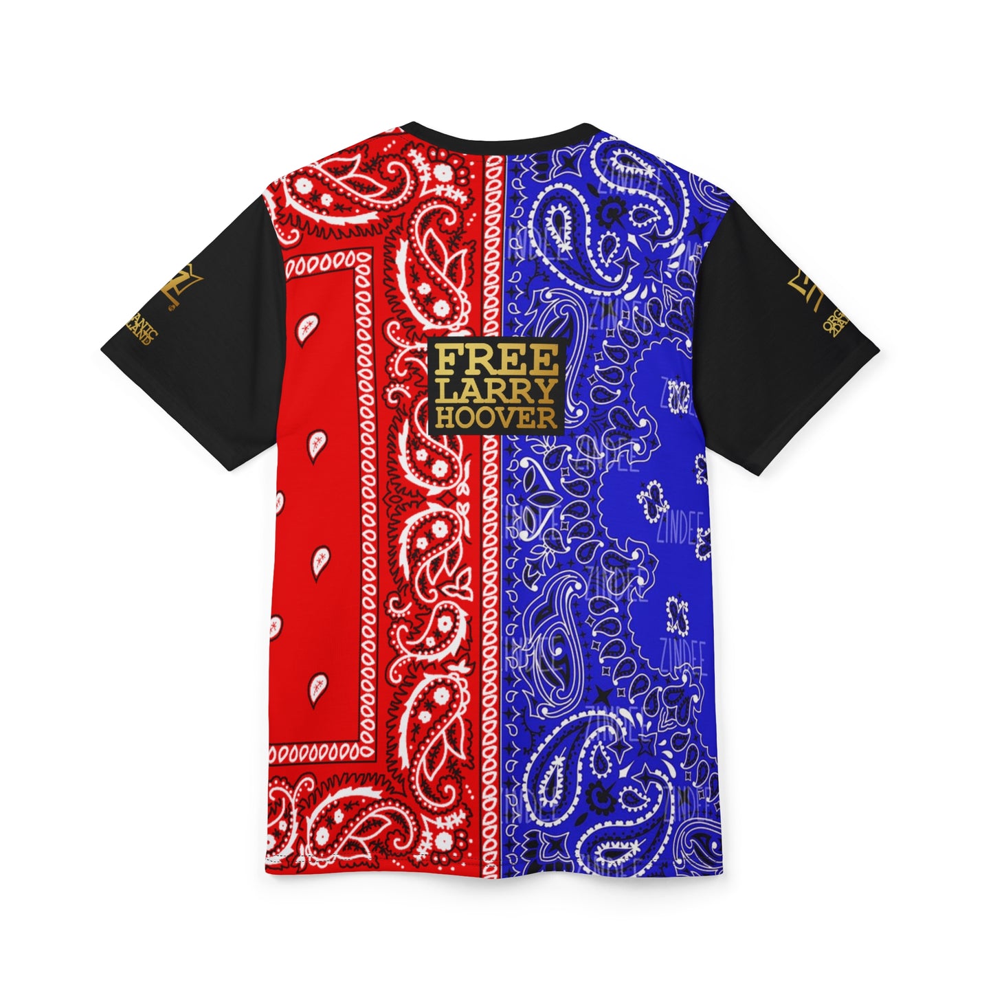 UNO ORGANIC TRIBE=GANG FREE LARRY HOOVER Unisex Cut & Sew Tee (AOP)