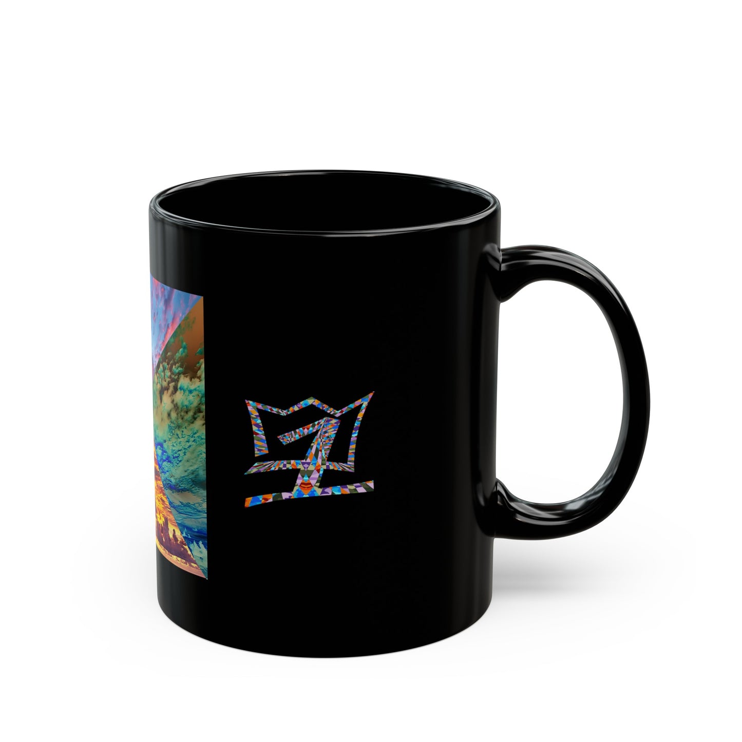 UNO ABSTRACT Black Mug (11oz, 15oz)