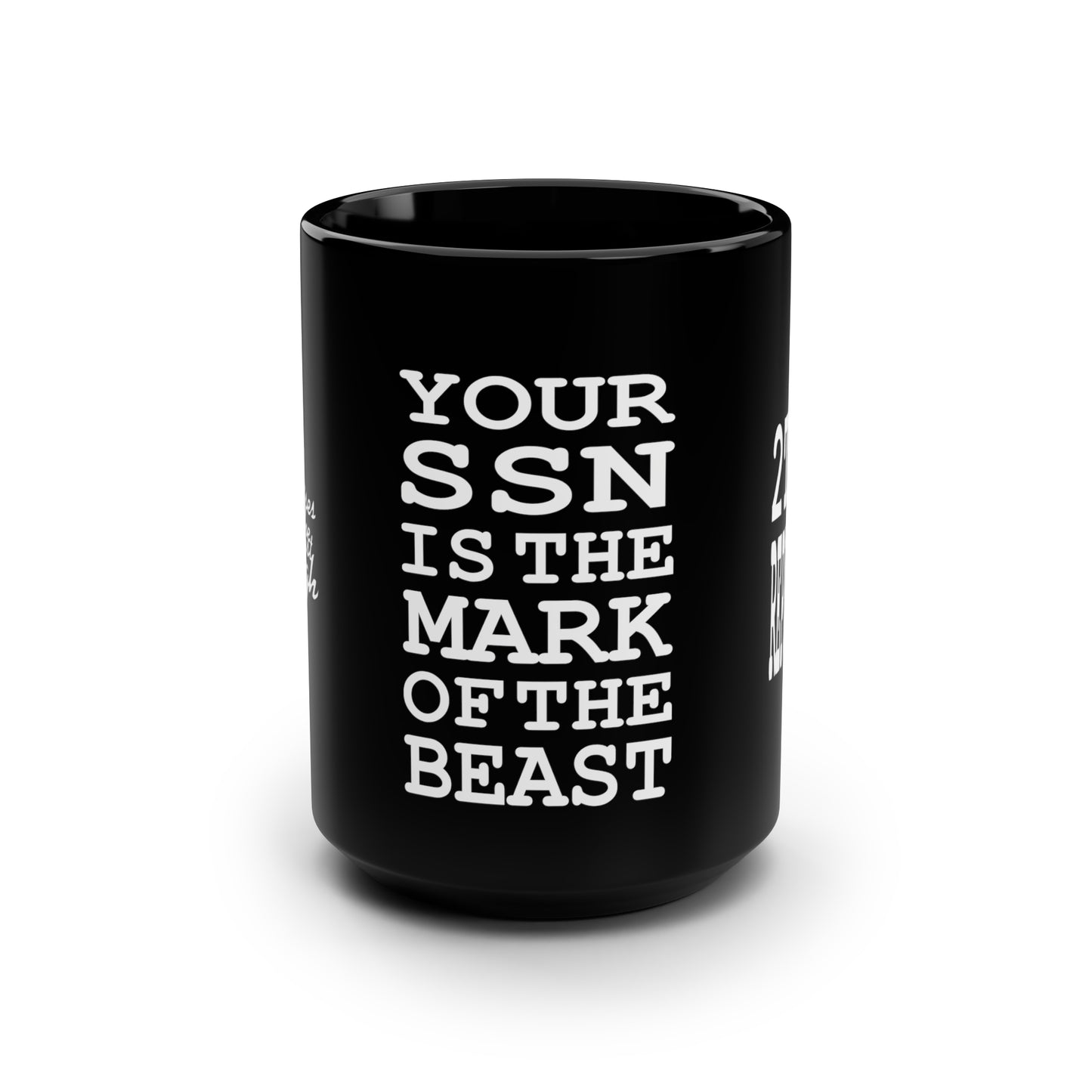 UNO 2THEREPUBLIC MARK OF THE BEAST Black Mug, 15oz