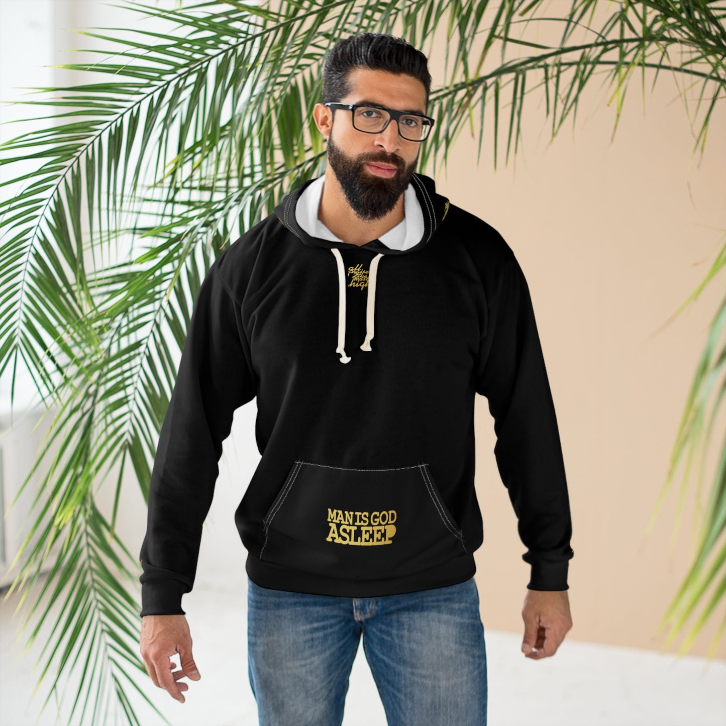 UNO ALLPRAISES GOD IS MAN Unisex Pullover Hoodie (AOP)