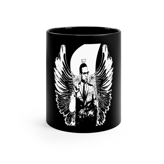 UNO ORGANIC ANGEL MALCOLM Black Coffee Mug, 11oz