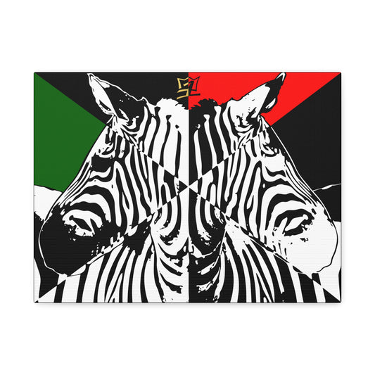 UNO ORGANIC LOVEZEBRA Stretched Canvas