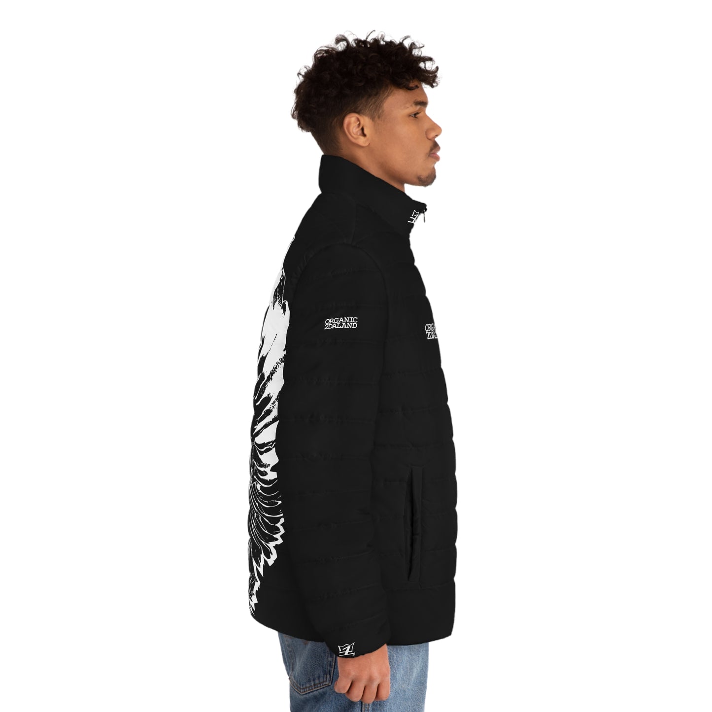 UNO ORGANIC ANGEL MALCOLM Men's Puffer Jacket (AOP)