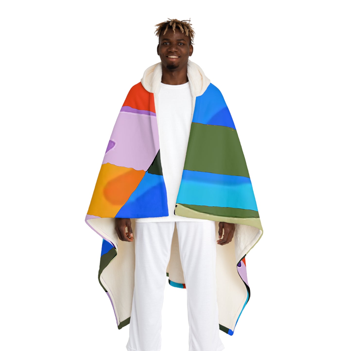 Hooded Sherpa Fleece Blanket