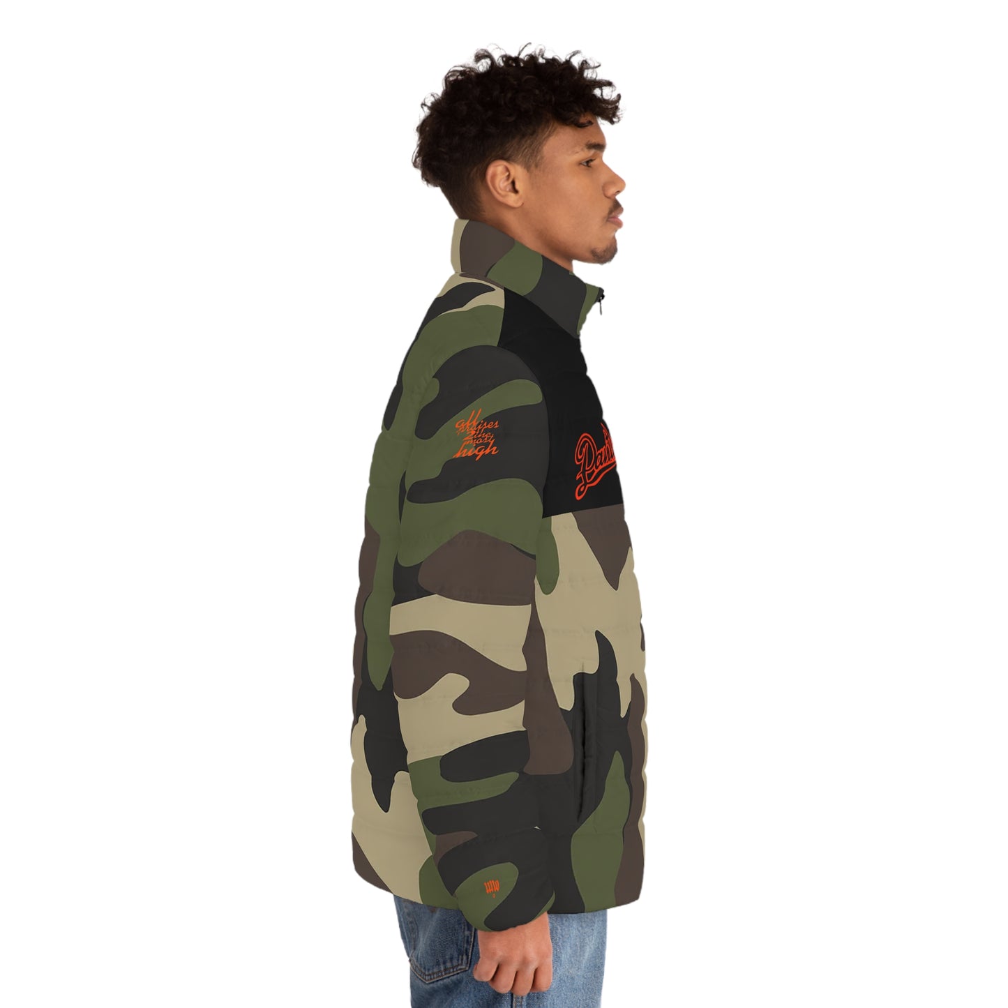 UNO PANTHA Men's Puffer Jacket (AOP) Camo Collection