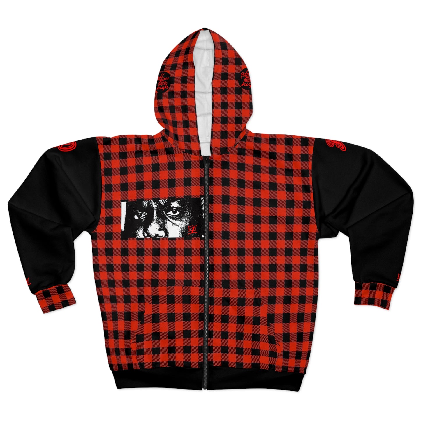 UNO PANTHA BIGGIE JUICY Unisex Zip Hoodie (AOP)