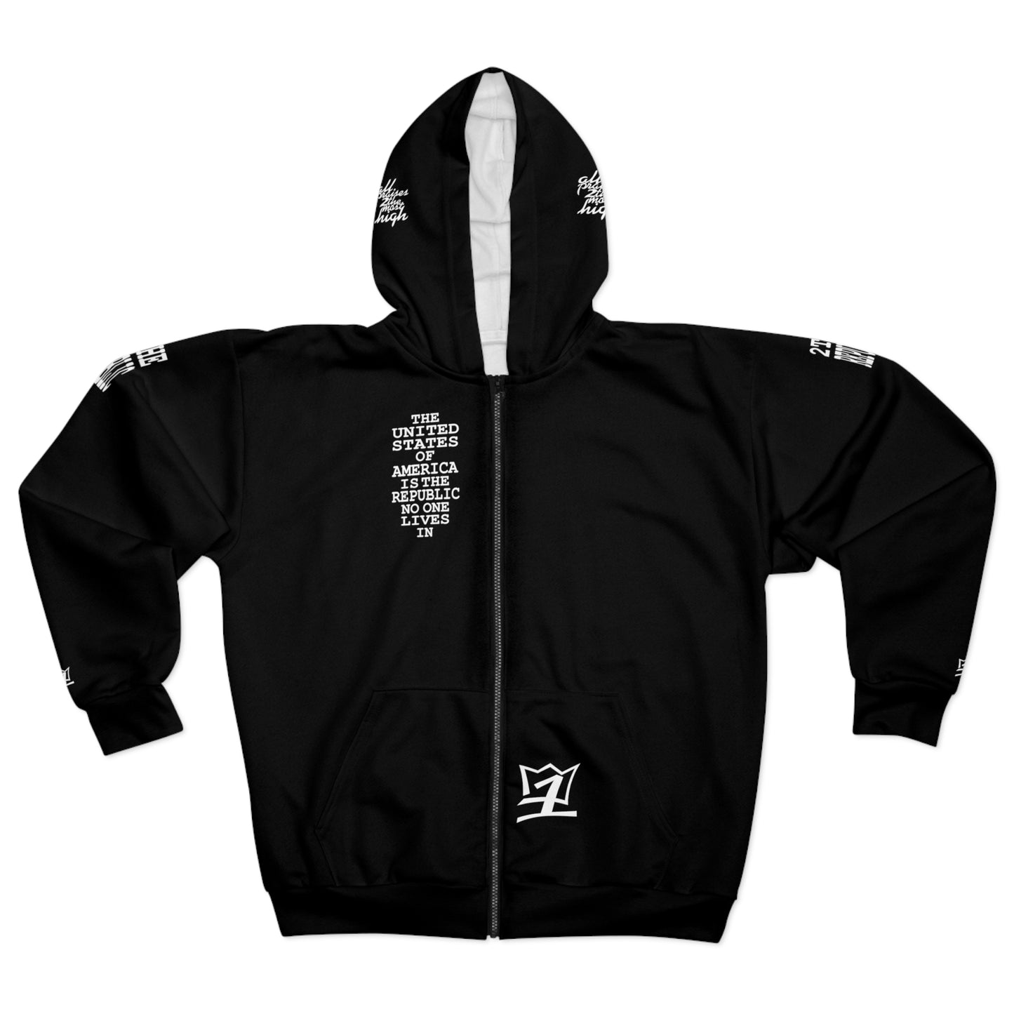 UNO 2THETEPUBLIC MFDOOMALLCAPS AOP Unisex Zip Hoodie