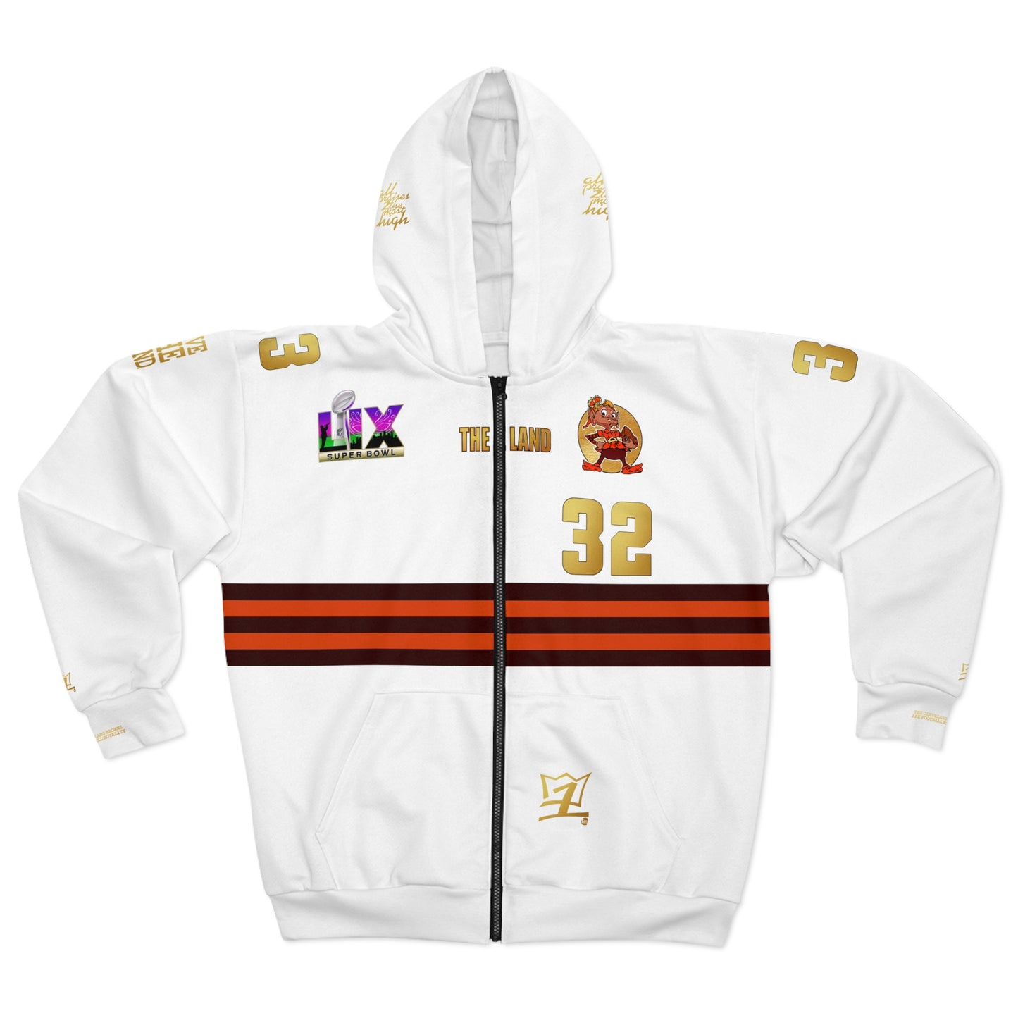 UNO LOVETHELAND RIPJB32 SBLIX Unisex Zip Hoodie (AOP)