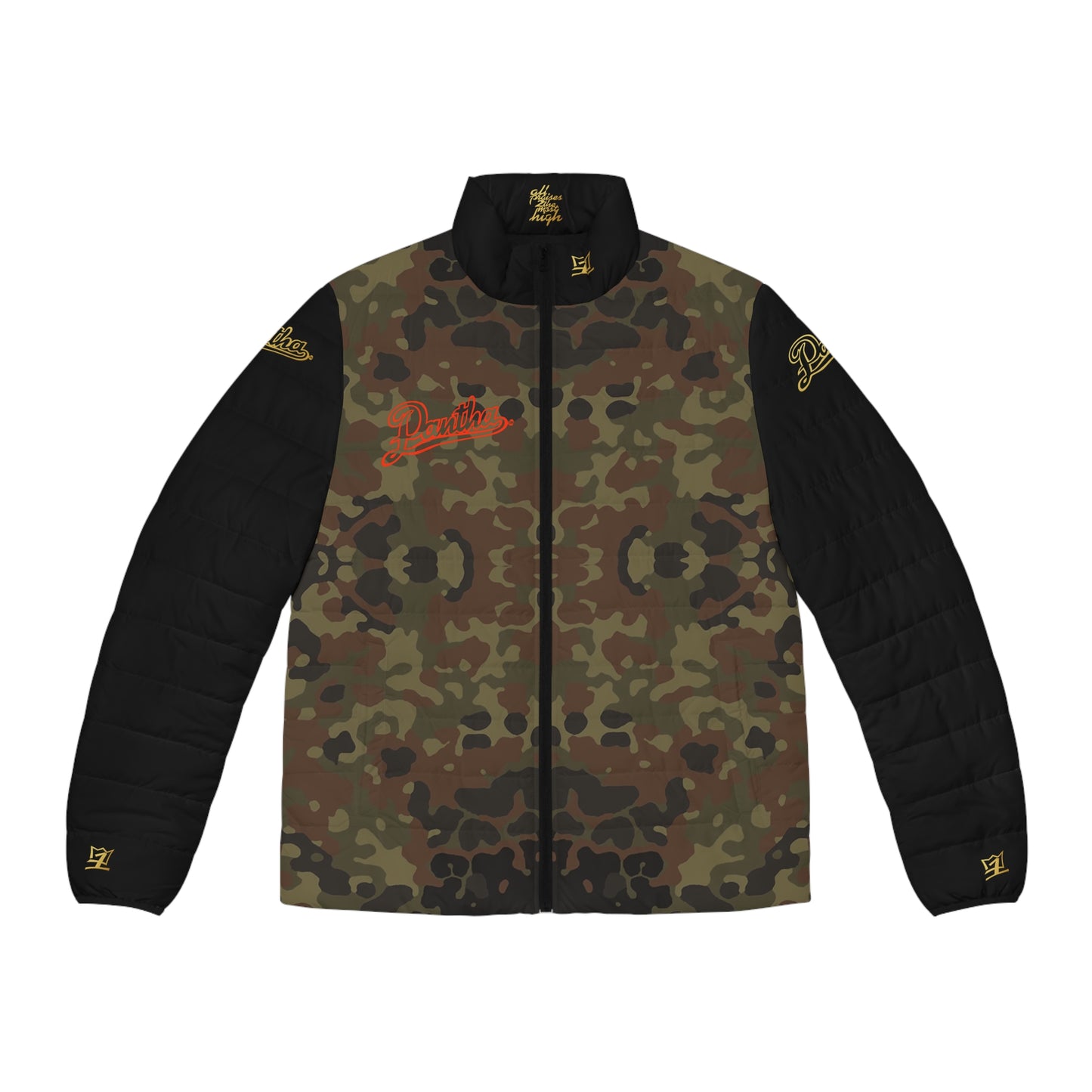 UNO PANTHA Men's Puffer Jacket (AOP) Camo Collection