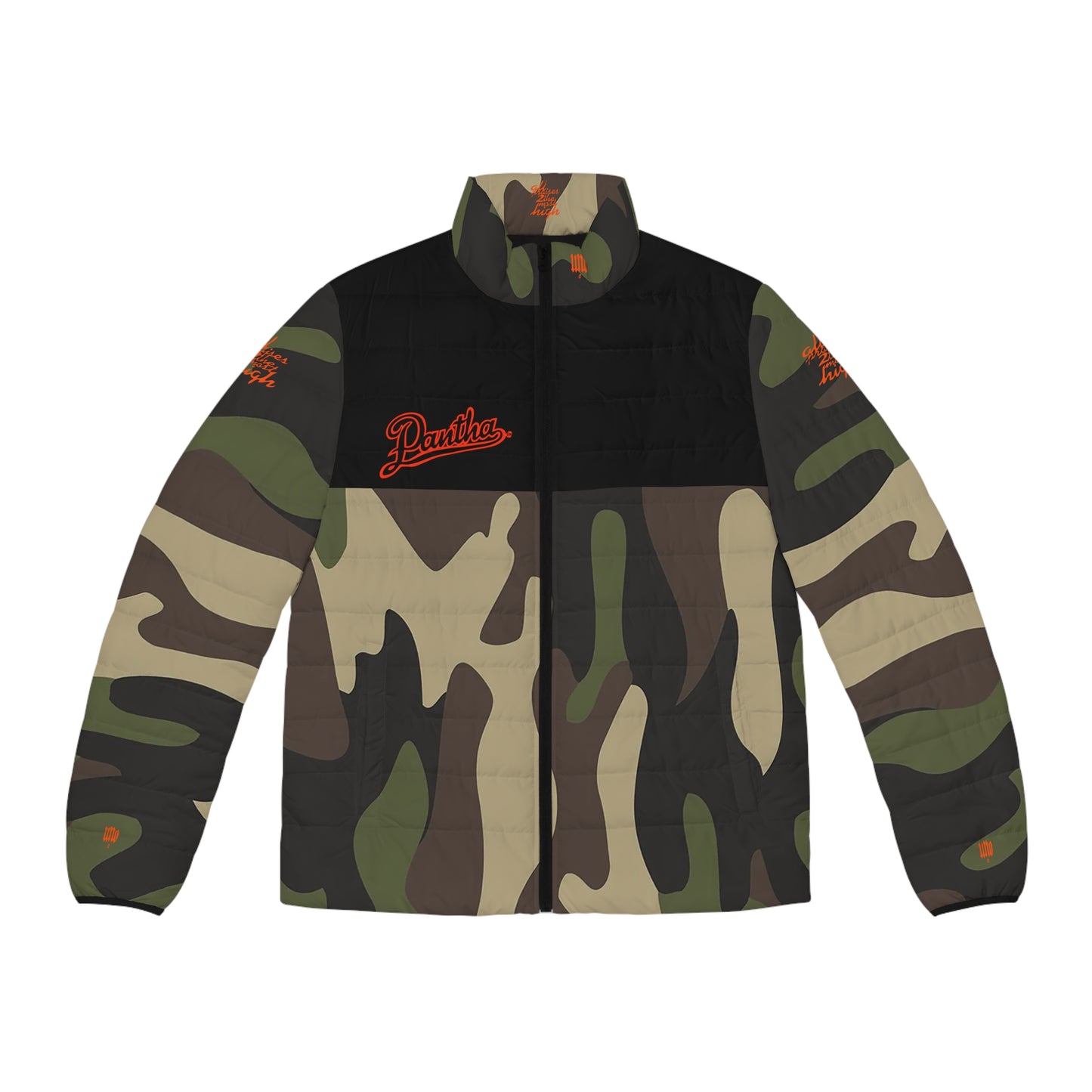 UNO PANTHA Men's Puffer Jacket (AOP) Camo Collection