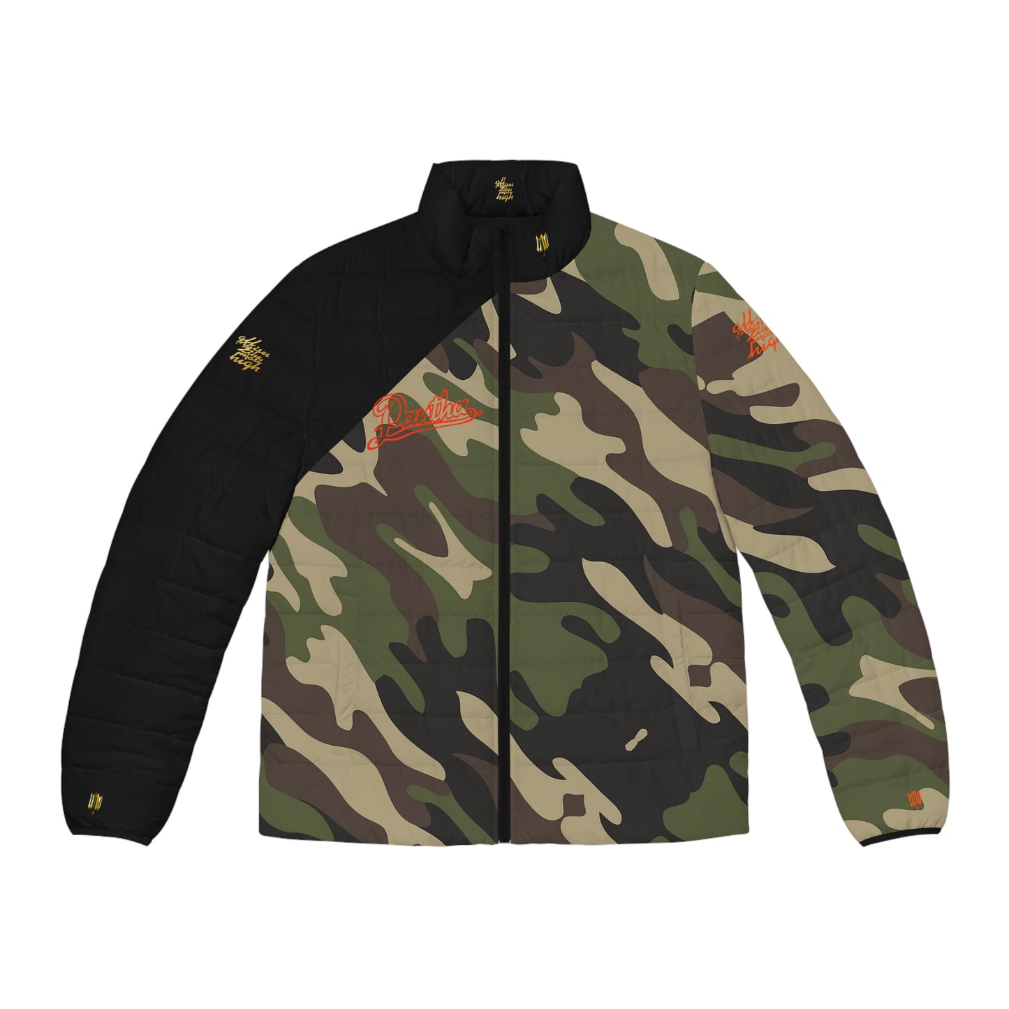 UNO PANTHA Men's Puffer Jacket (AOP) Camo Collection