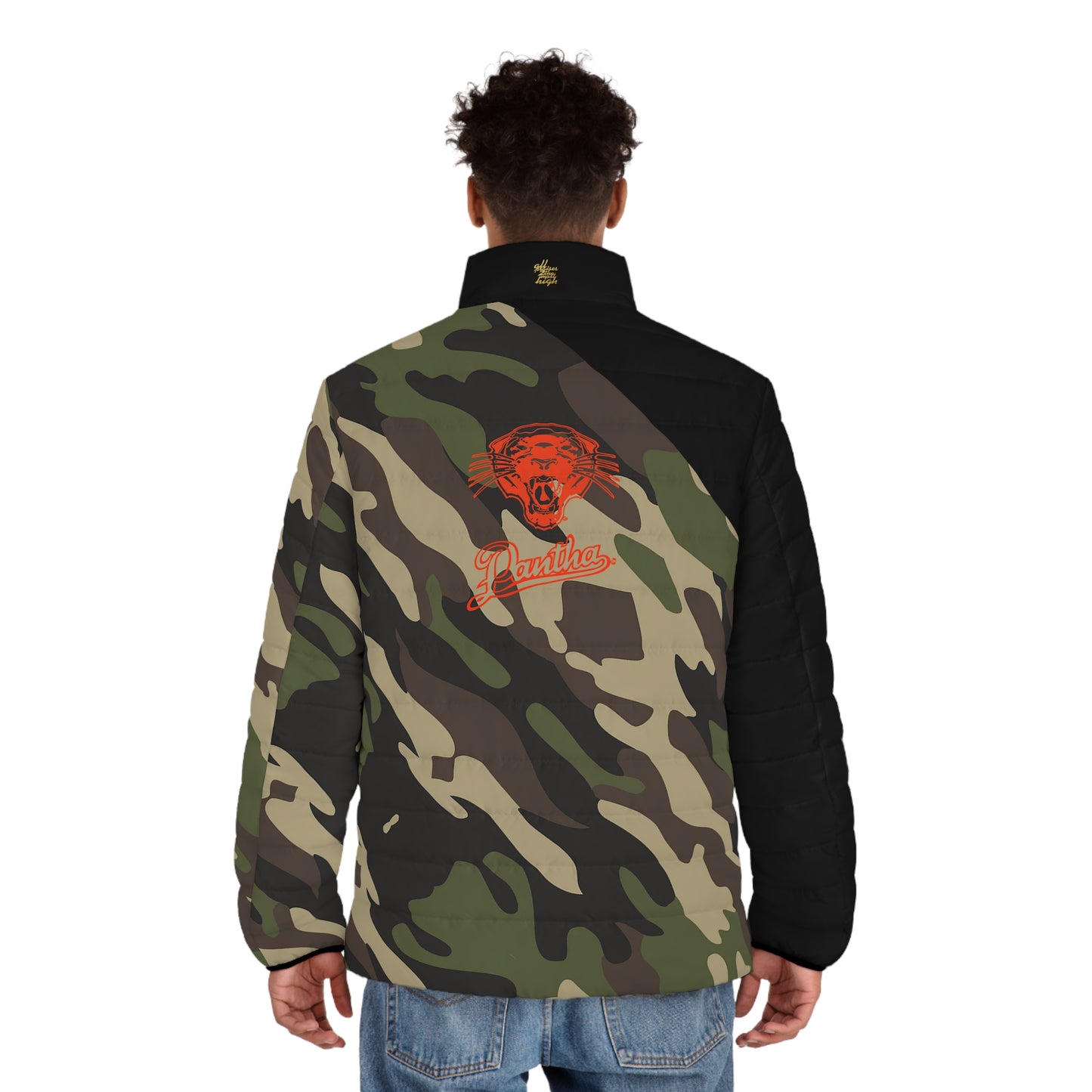 UNO PANTHA Men's Puffer Jacket (AOP) Camo Collection