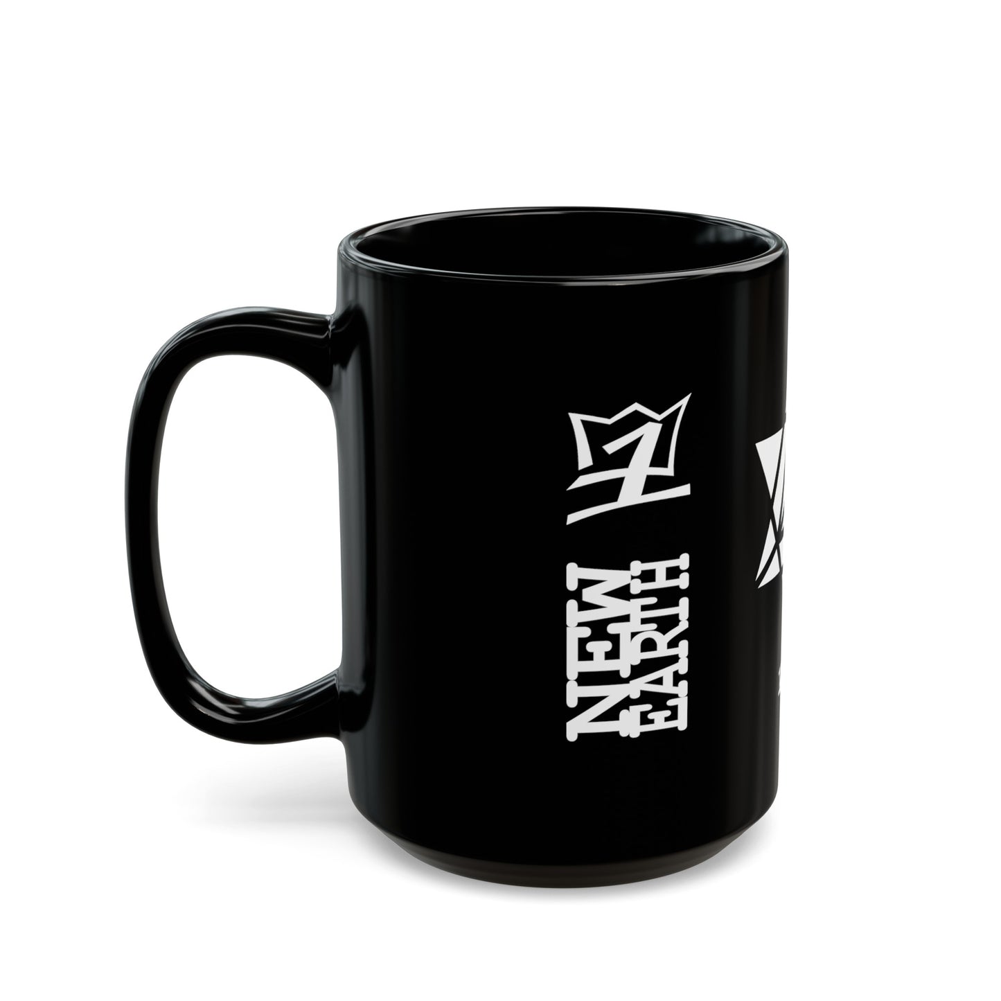 UNO ABSTRACTS NEW EARTH MERKABA Black Mug (11oz, 15oz)