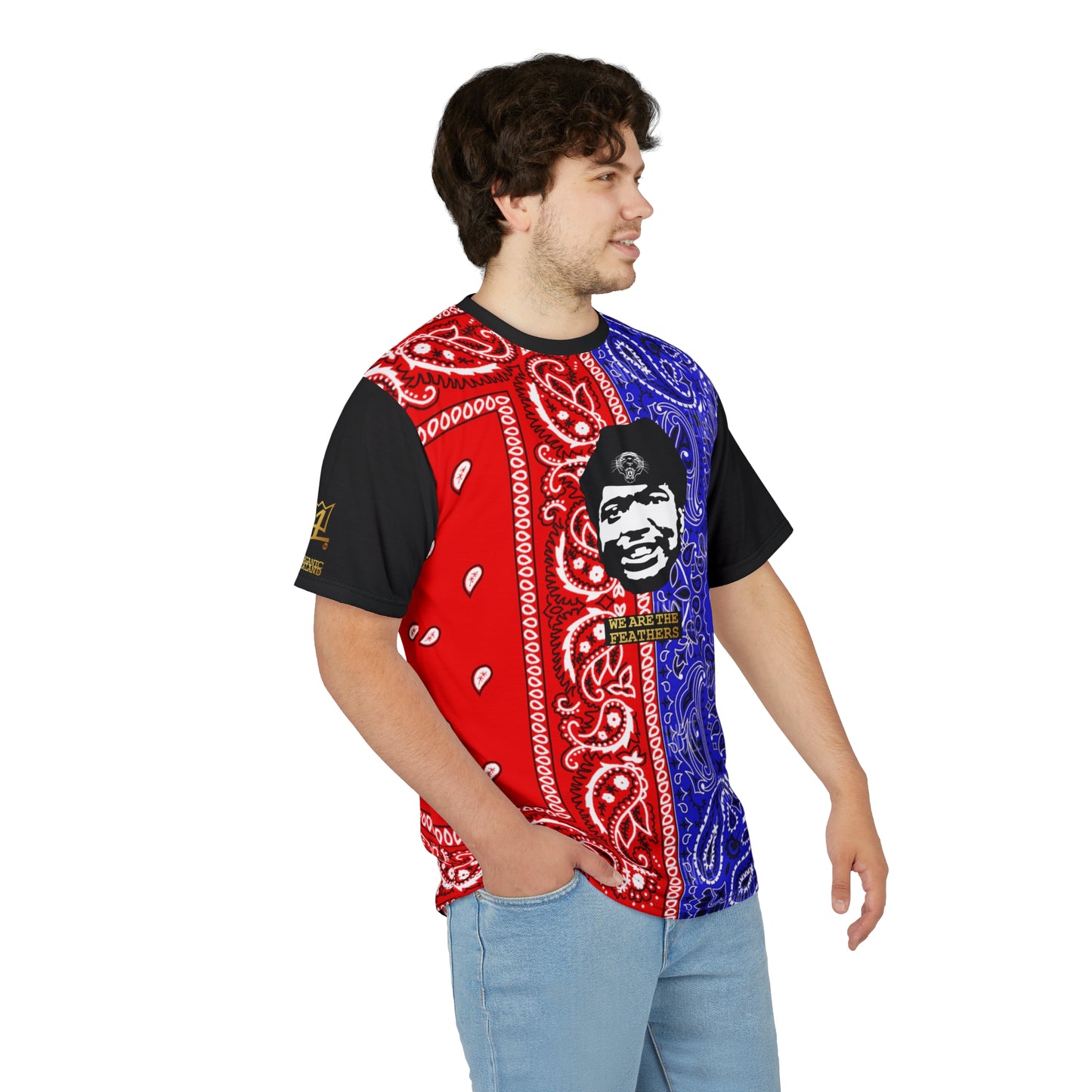 UNO ORGANIC WE ARE THE FEATHERS FREDIS4EVA Unisex Cut & Sew Tee (AOP)