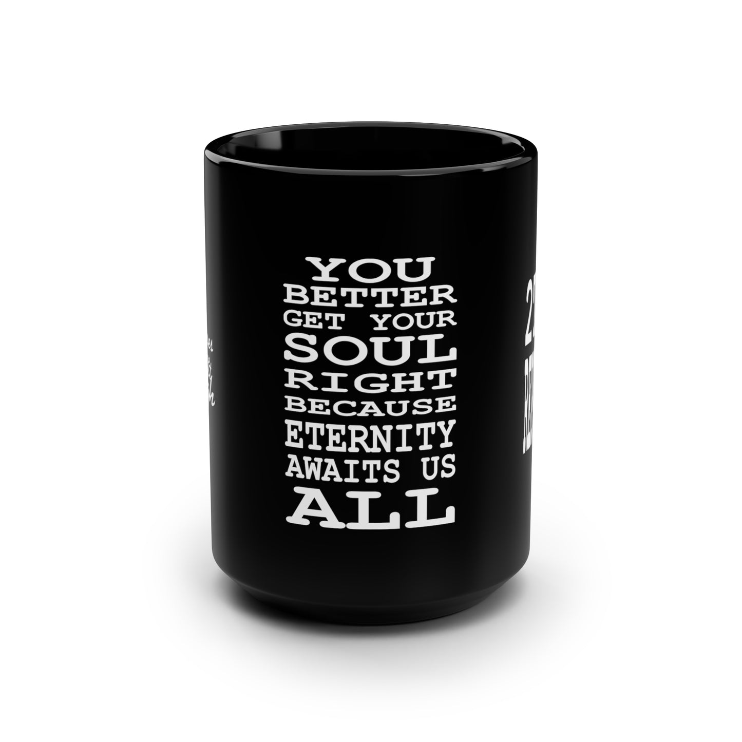 UNO 2THEREPUBLIC ETERNITY AWAITS US ALL Black Mug, 15oz