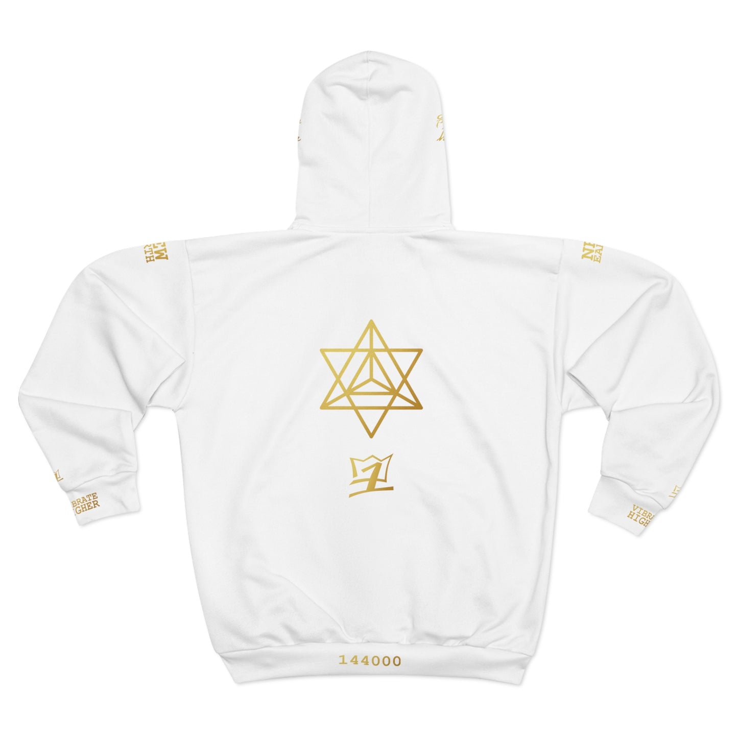 UNO ABSTRACTS NEW EARTH MERKABA Unisex Zip Hoodie (AOP)