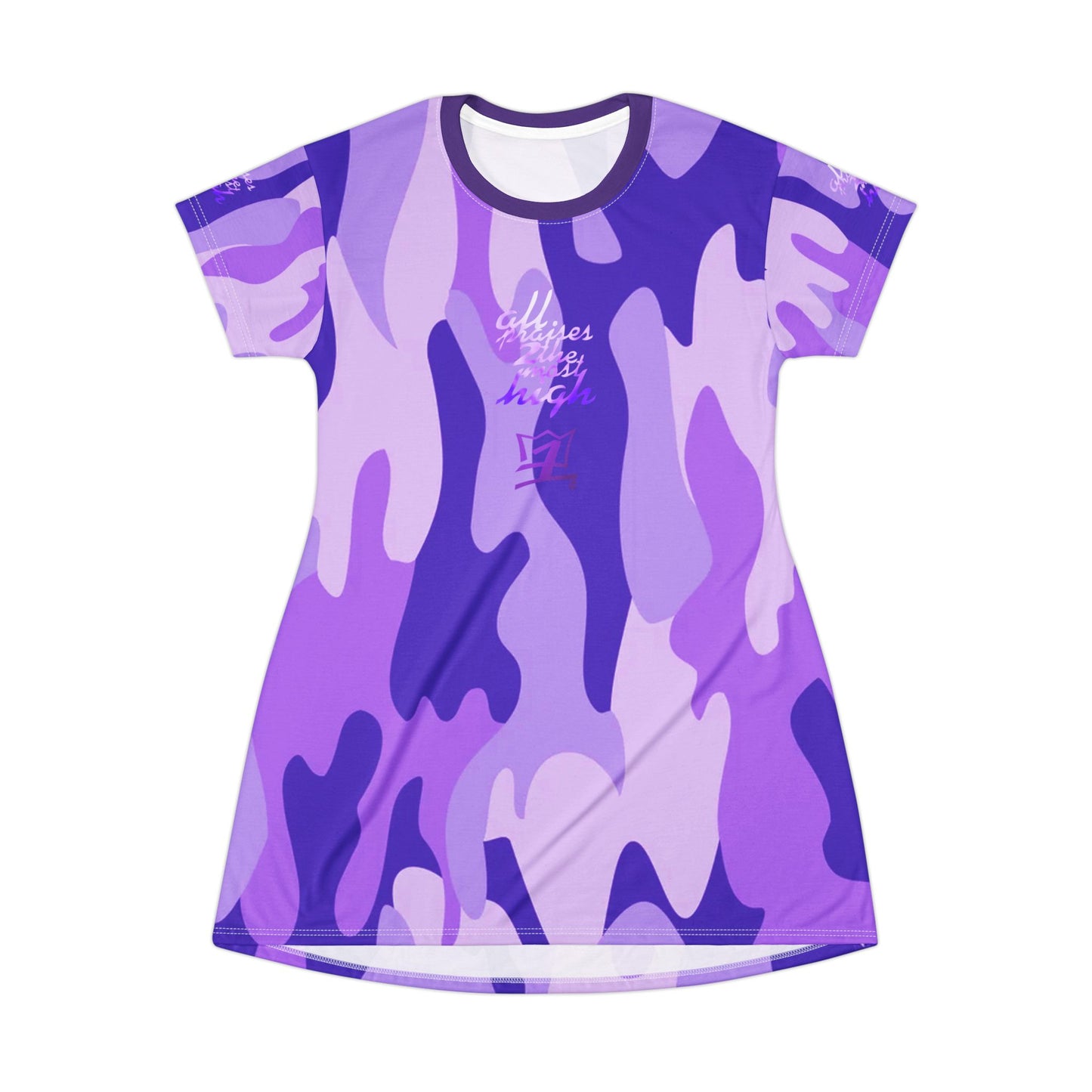 UNO ALL PRAISES All Over Print T-Shirt Dress Camo Collection