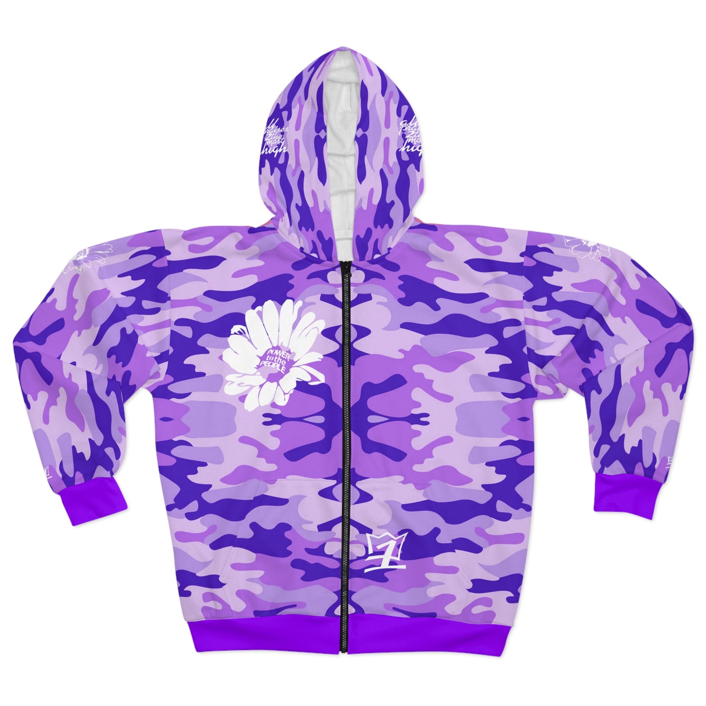 UNO POWERFLOWER LOVENINA AOP Unisex Zip Hoodie Camo Collection