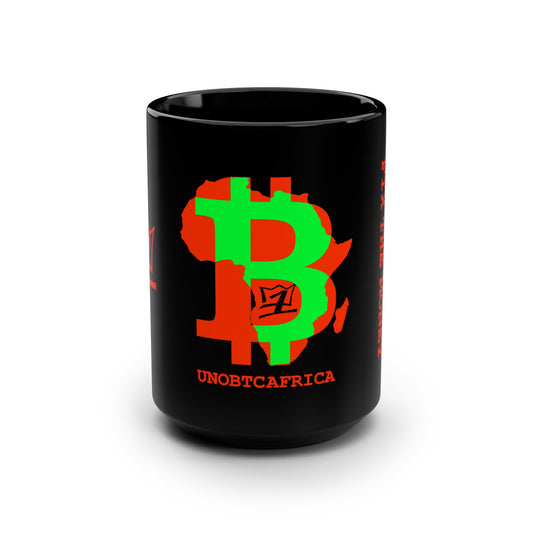 UNOBTCAFRICA Black Mug, 15oz