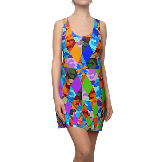 UNO ABSTRACTS Women's Cut & Sew Racerback Dress (AOP)