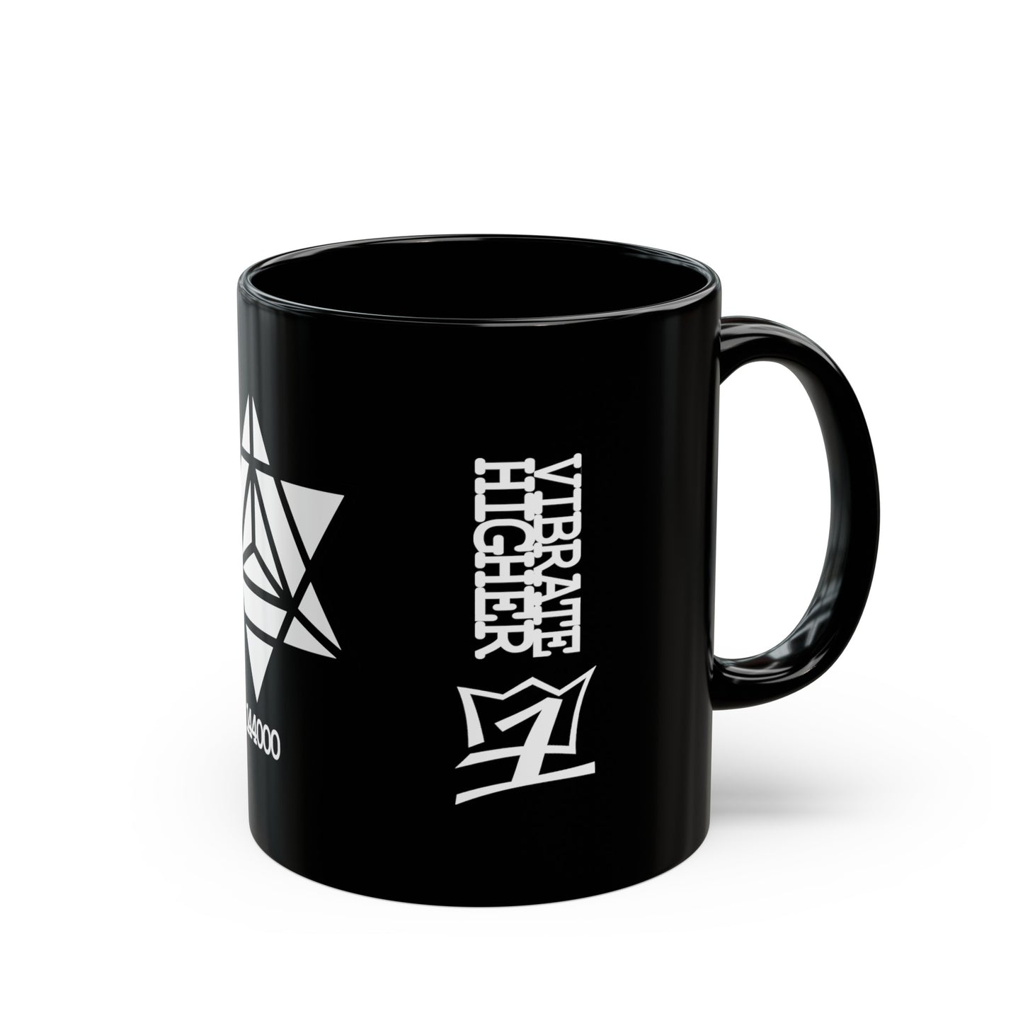 UNO ABSTRACTS NEW EARTH MERKABA Black Mug (11oz, 15oz)