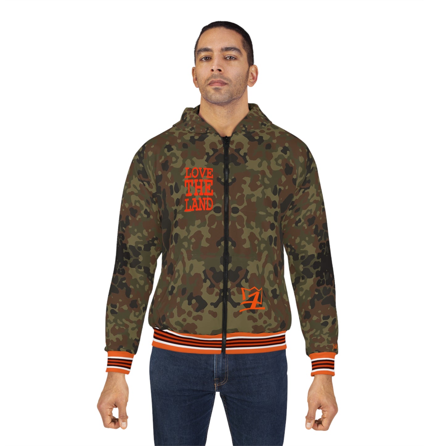 UNO LOVETHELAND AOP Unisex Zip Hoodie Camo Collection