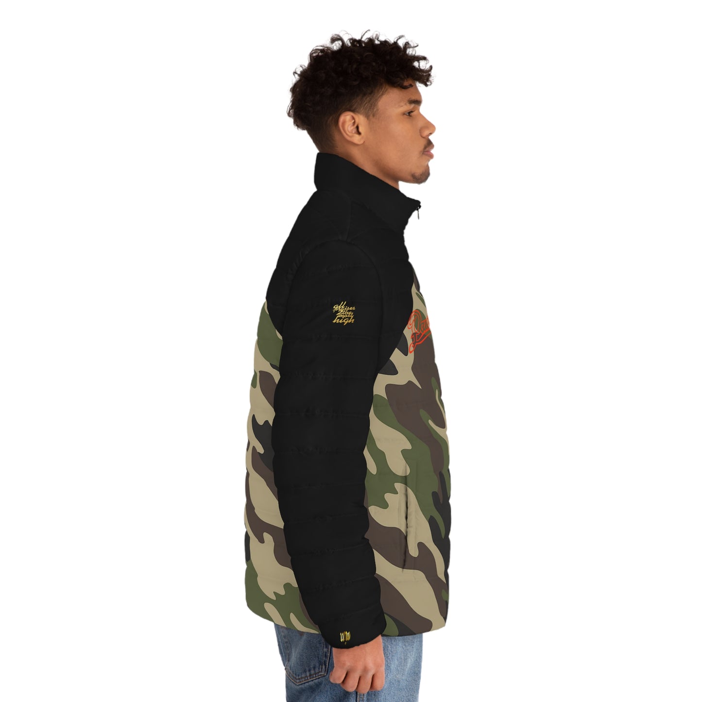 UNO PANTHA Men's Puffer Jacket (AOP) Camo Collection