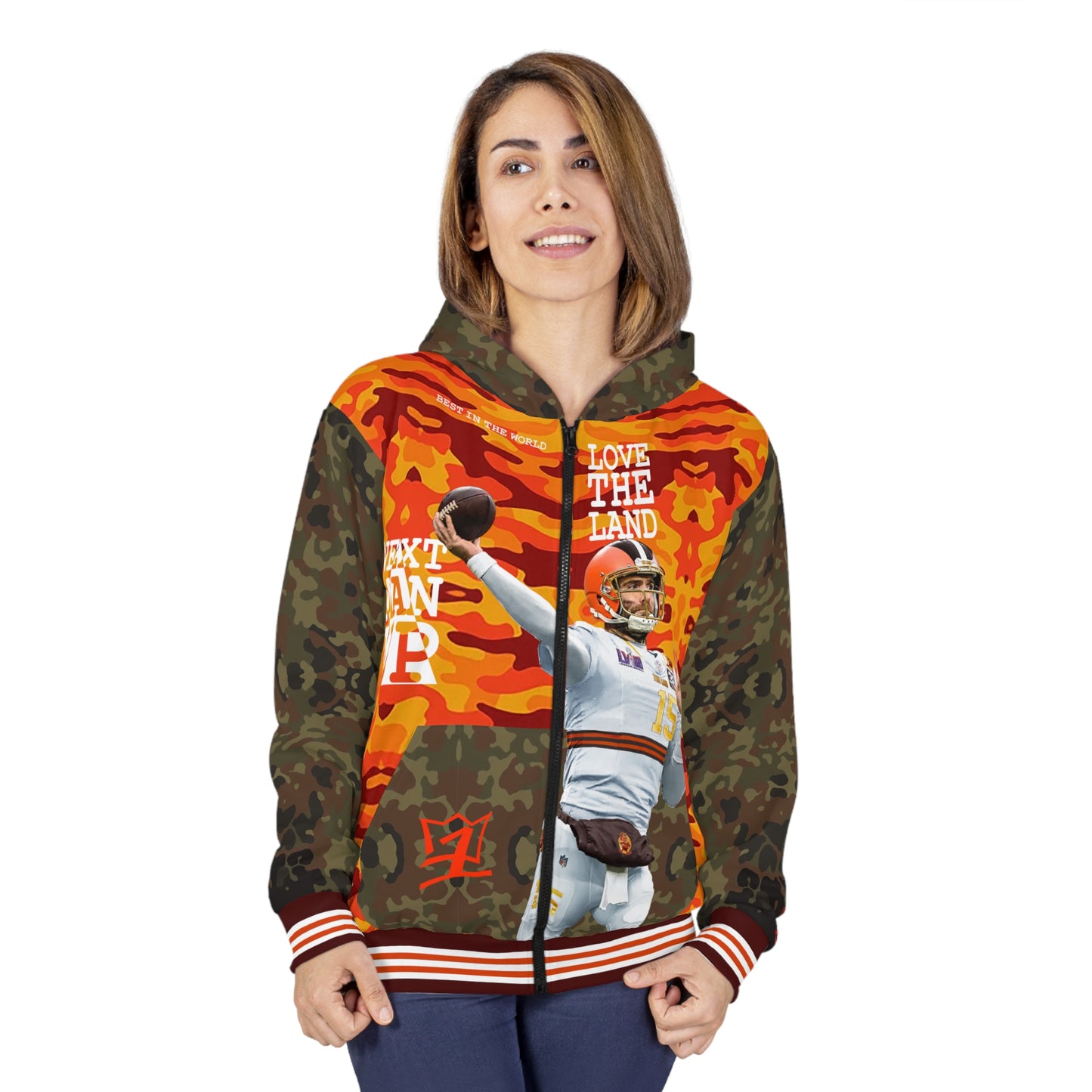 UNO LOVETHELAND NEXTMANUP Unisex Zip Hoodie (AOP) Camo Collection