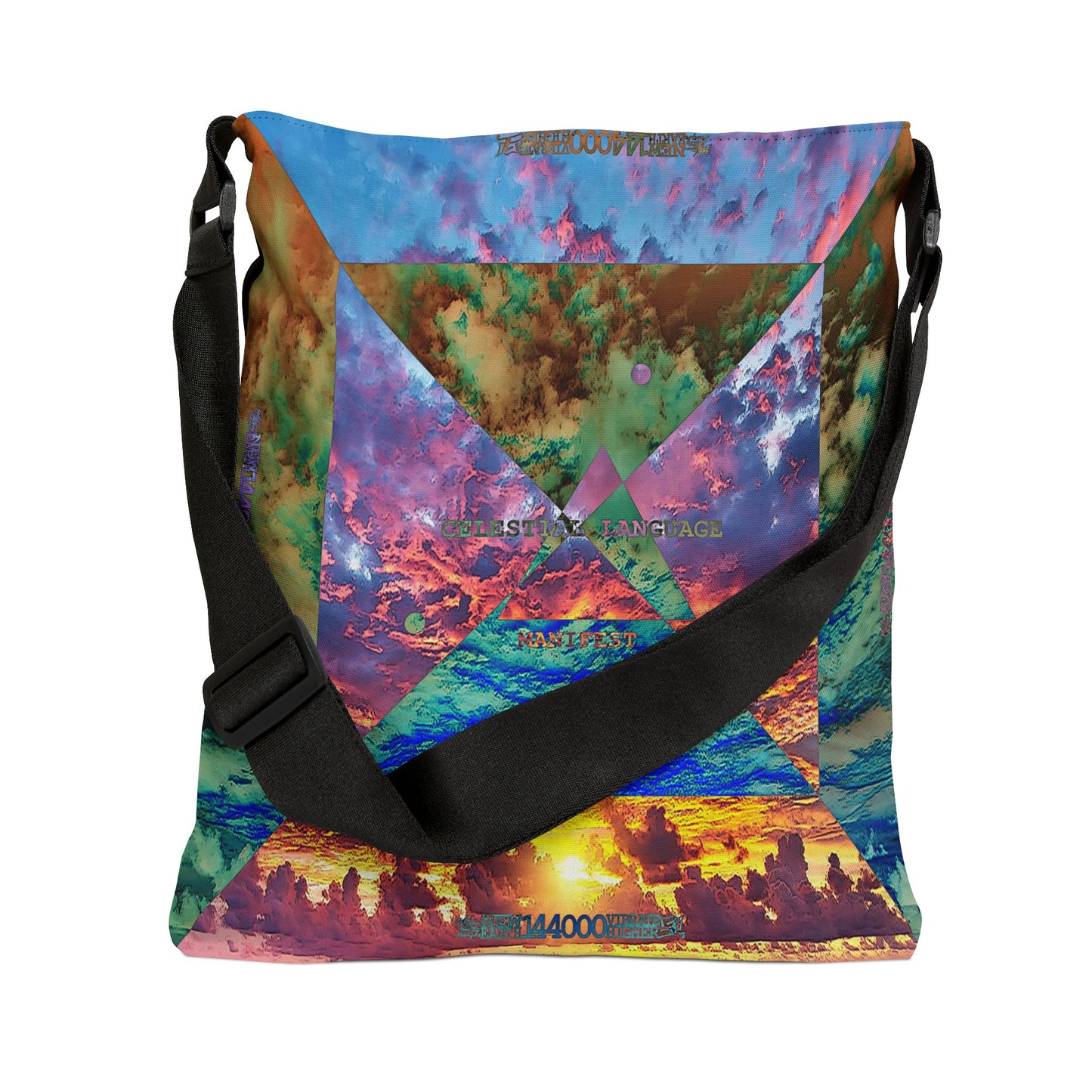 UNO ABSTRACT CELESTIAL LANGUAGE Adjustable Tote Bag (AOP)