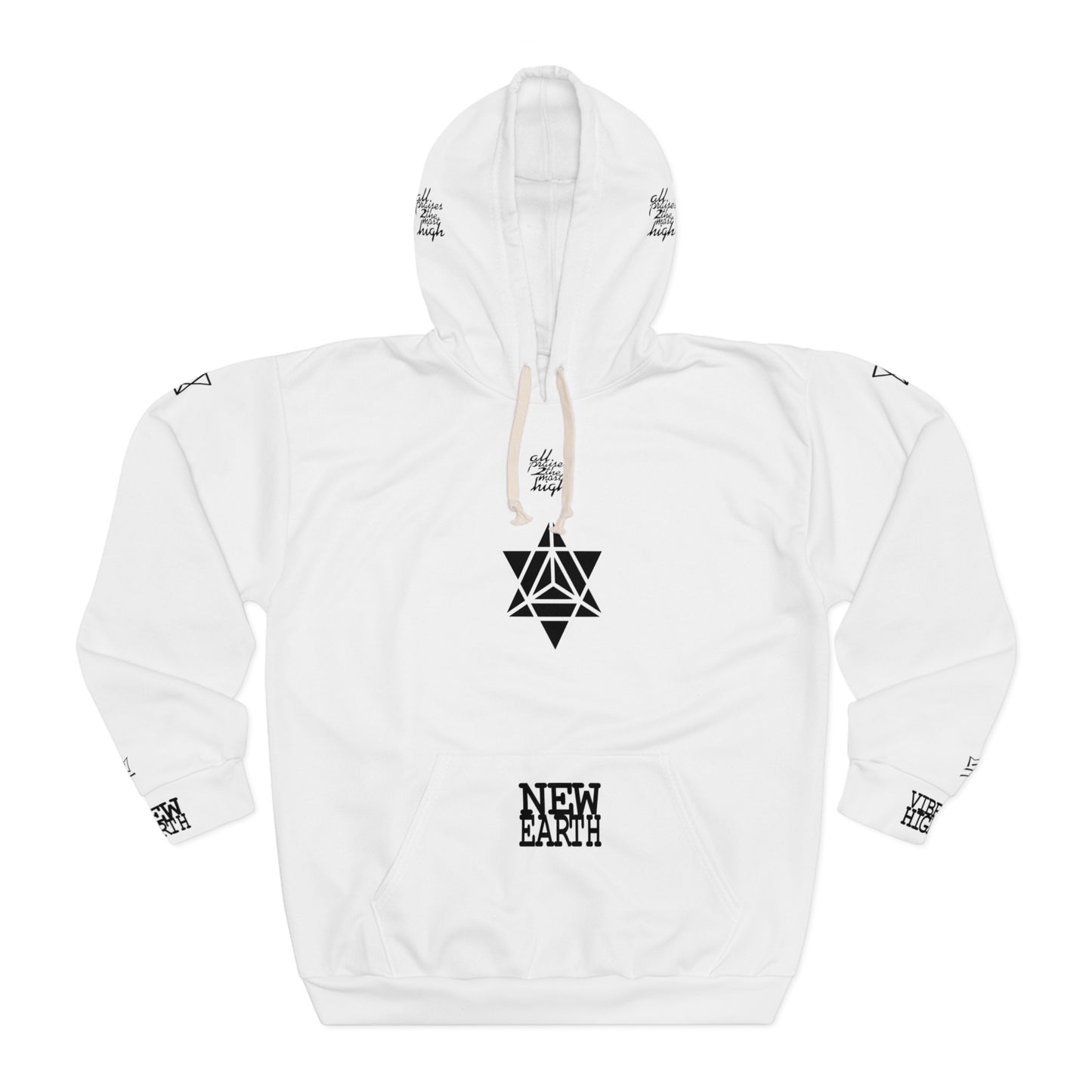 UNO ABSTRACTS NEW EARTH MERKABA Unisex Pullover Hoodie (AOP)