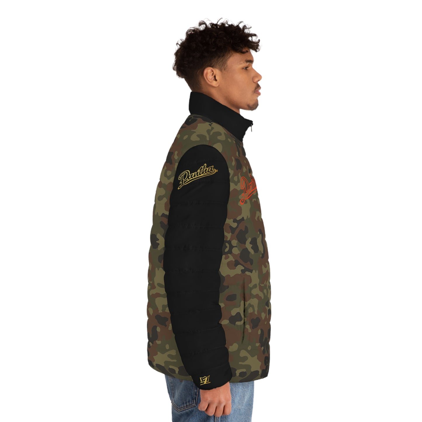 UNO PANTHA Men's Puffer Jacket (AOP) Camo Collection