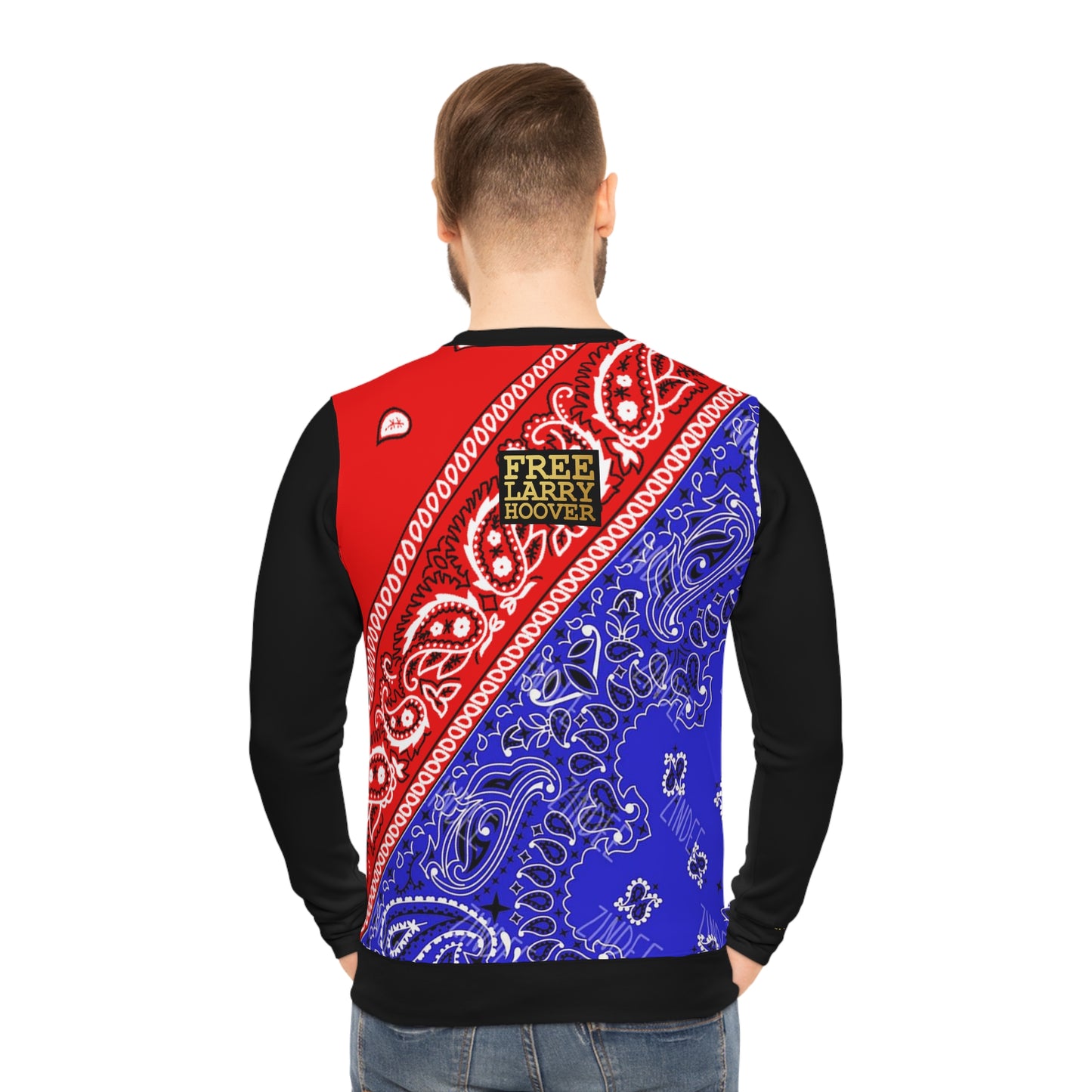 UNO ORGANIC TRIBE=GANG FREE LARRY HOOVER Lightweight Sweatshirt (AOP)