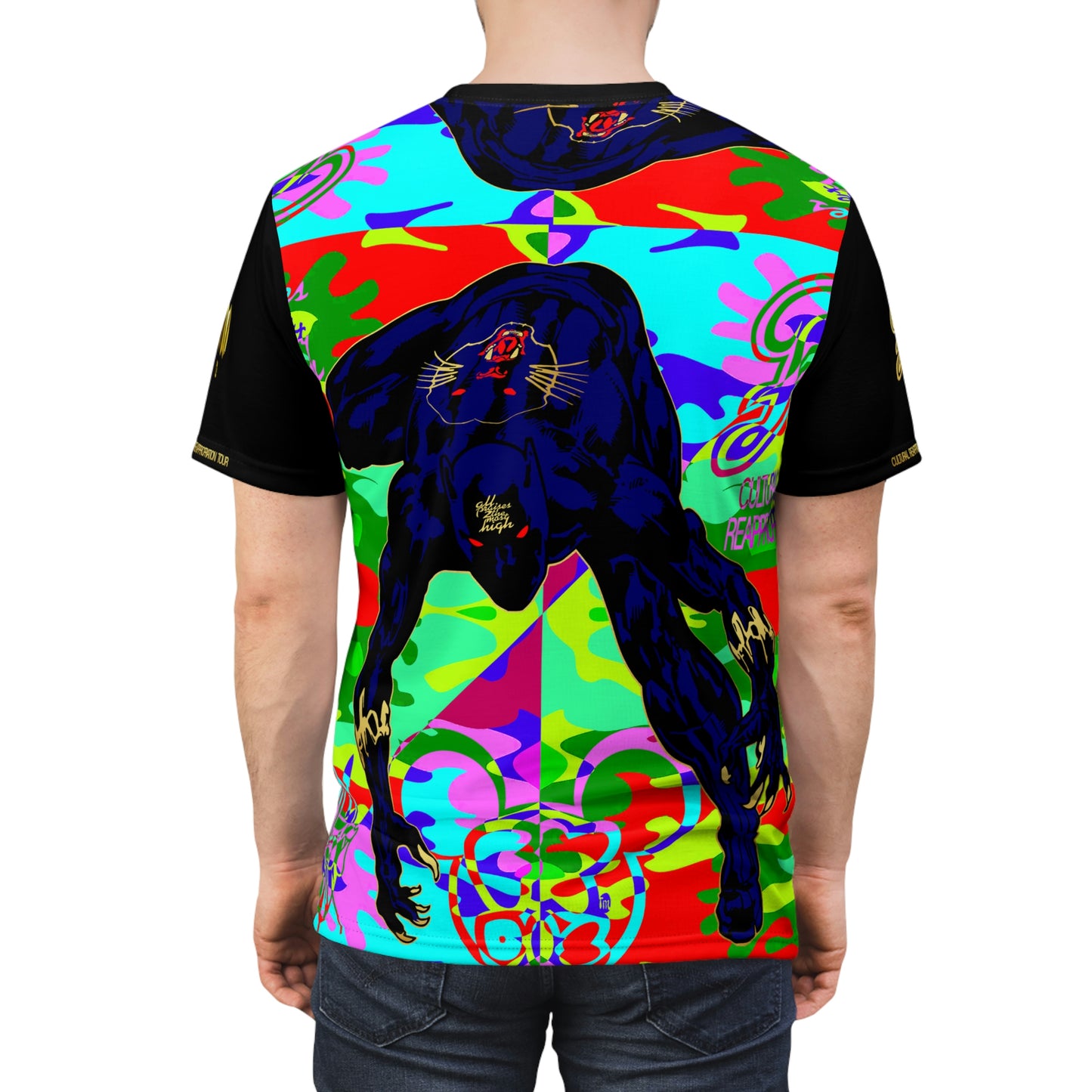 UNO PANTHA CULTURAL REAPPROPRIATION TOUR Unisex Cut & Sew Tee (AOP) Camo Collective