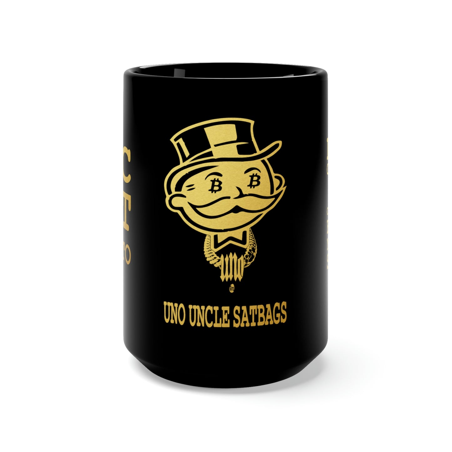 UNOBTC UNCLE SATBAGS Black Mug 15oz