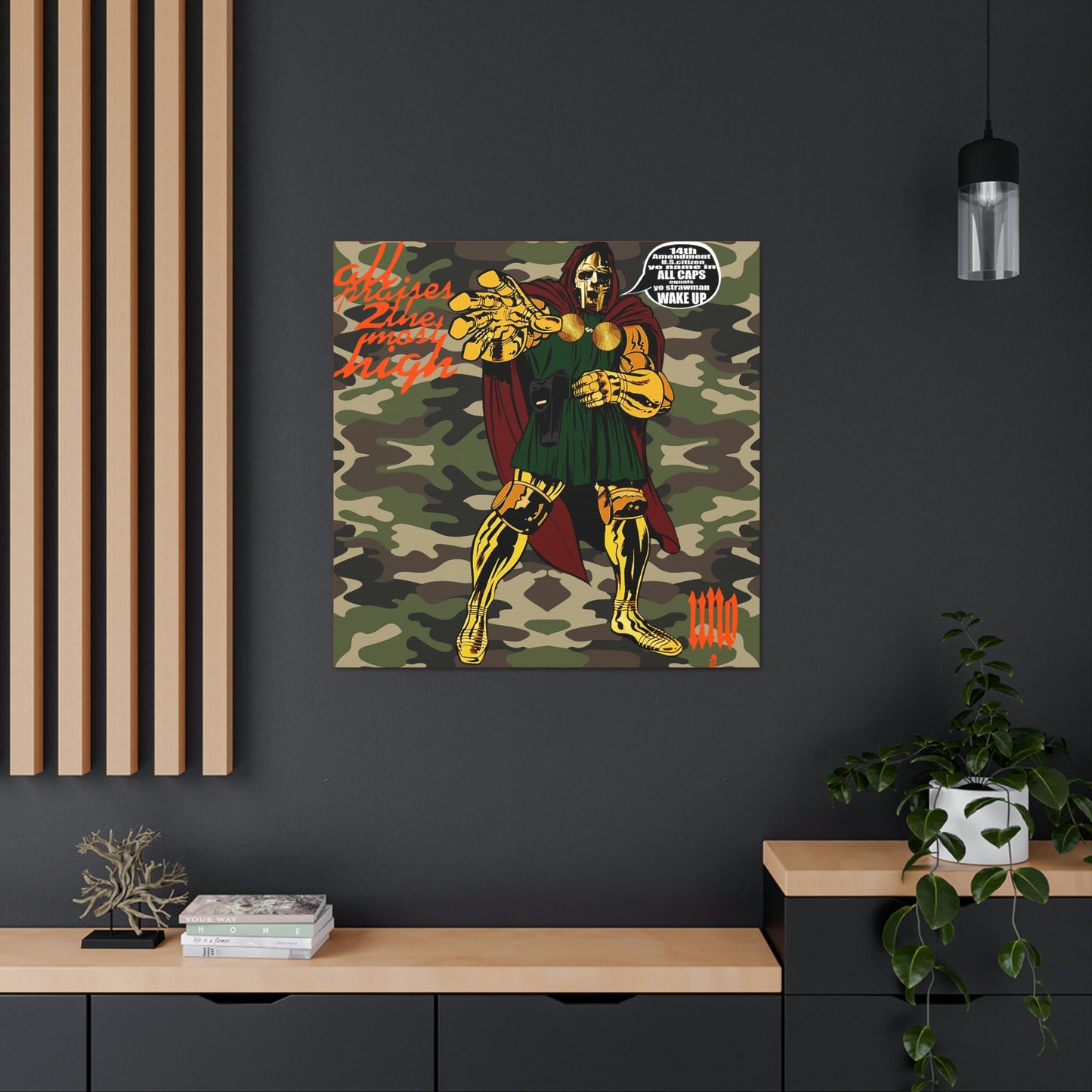 UNO 2THEREPUBLIC MFDOOMALLCAPS 12, 20, 24, & 36" Square Canvas Gallery Wraps Camo Collection