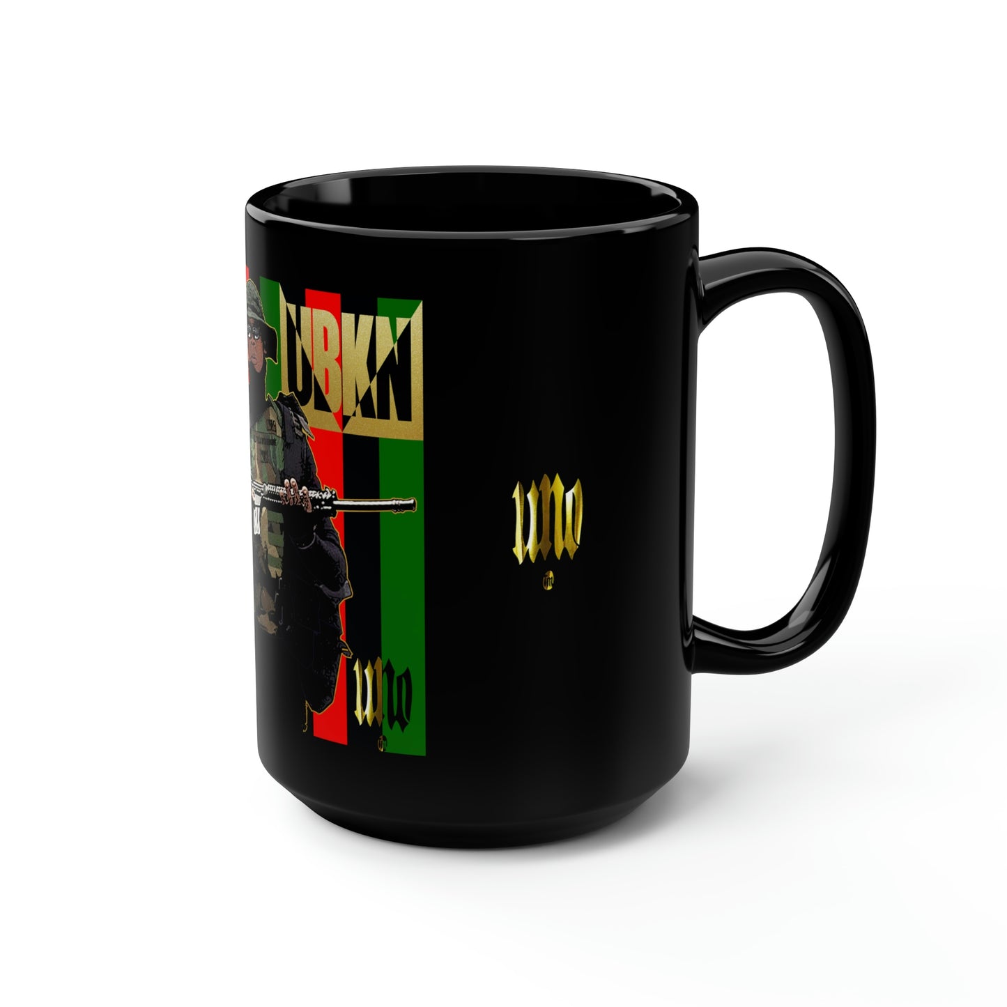 UNO 2THEREPUBLIC FREEGMJ Black Mug, 15oz