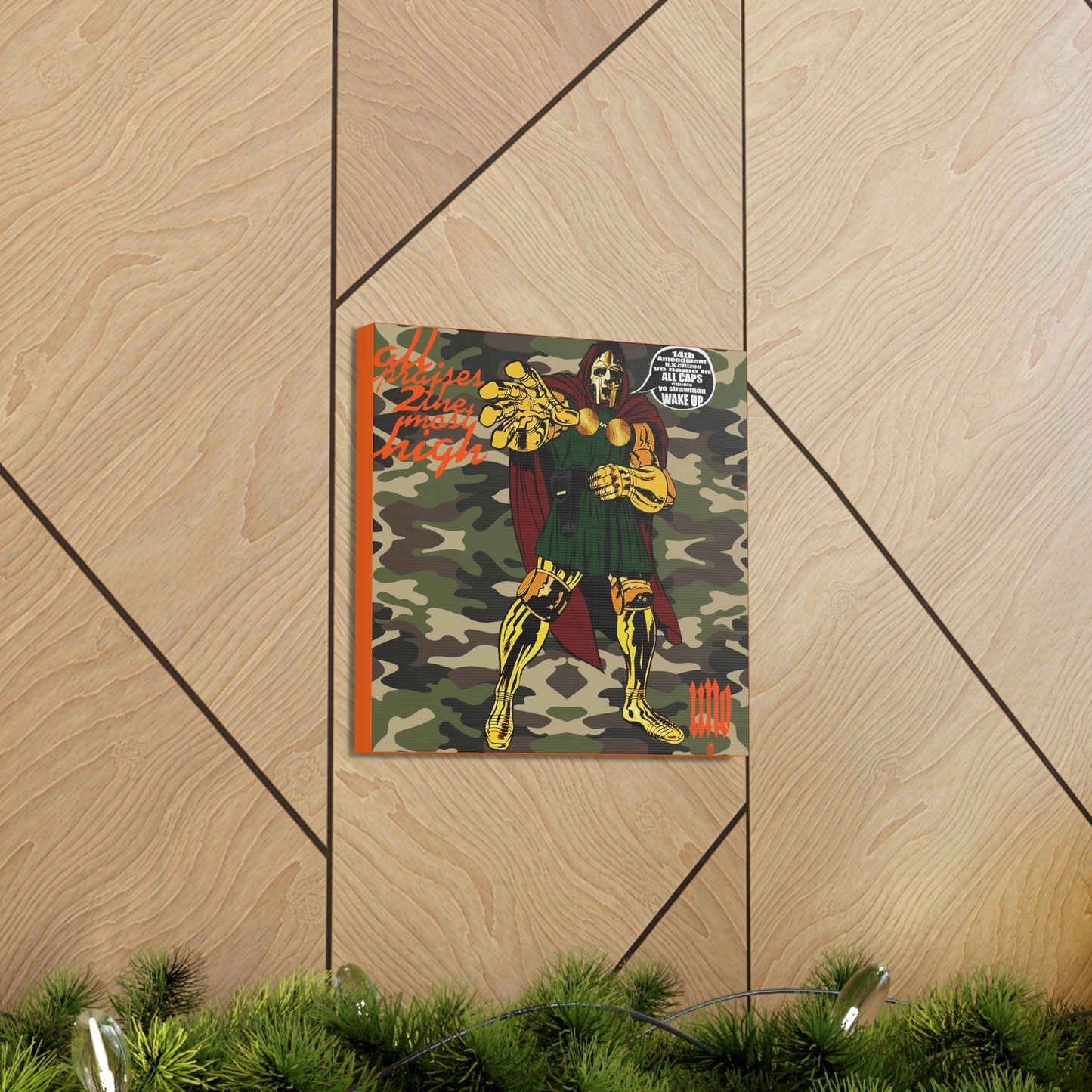 UNO 2THEREPUBLIC MFDOOMALLCAPS 12, 20, 24, & 36" Square Canvas Gallery Wraps Camo Collection