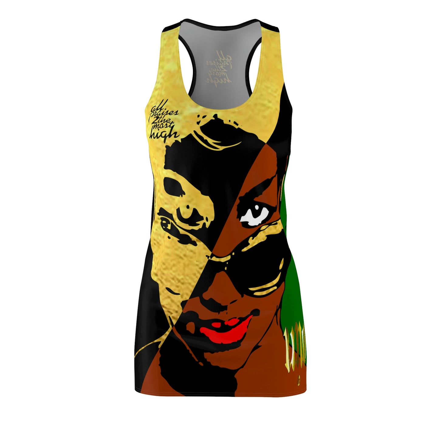 UNO LOVEBLACKLIVES SOULQUEEN Women's Cut & Sew Racerback Dress