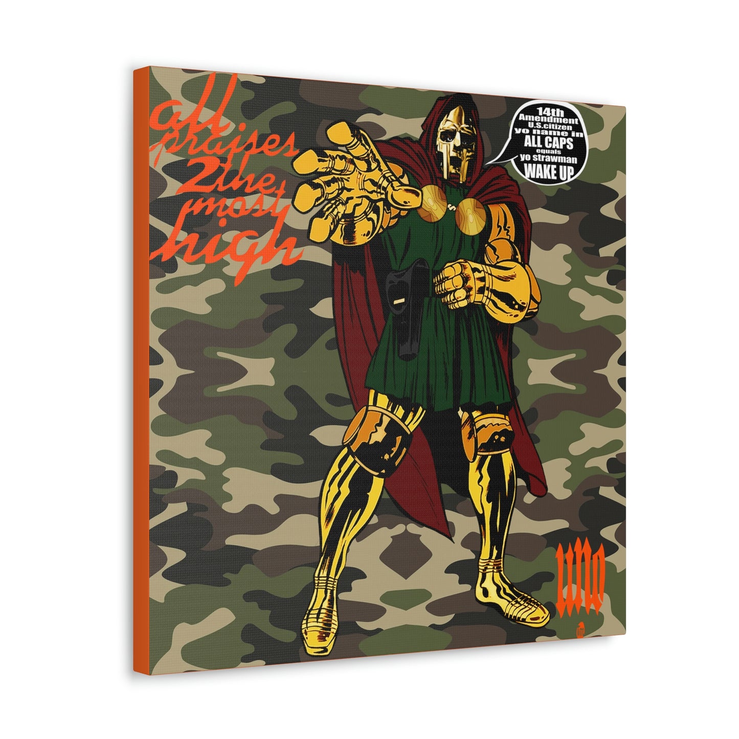 UNO 2THEREPUBLIC MFDOOMALLCAPS 12, 20, 24, & 36" Square Canvas Gallery Wraps Camo Collection