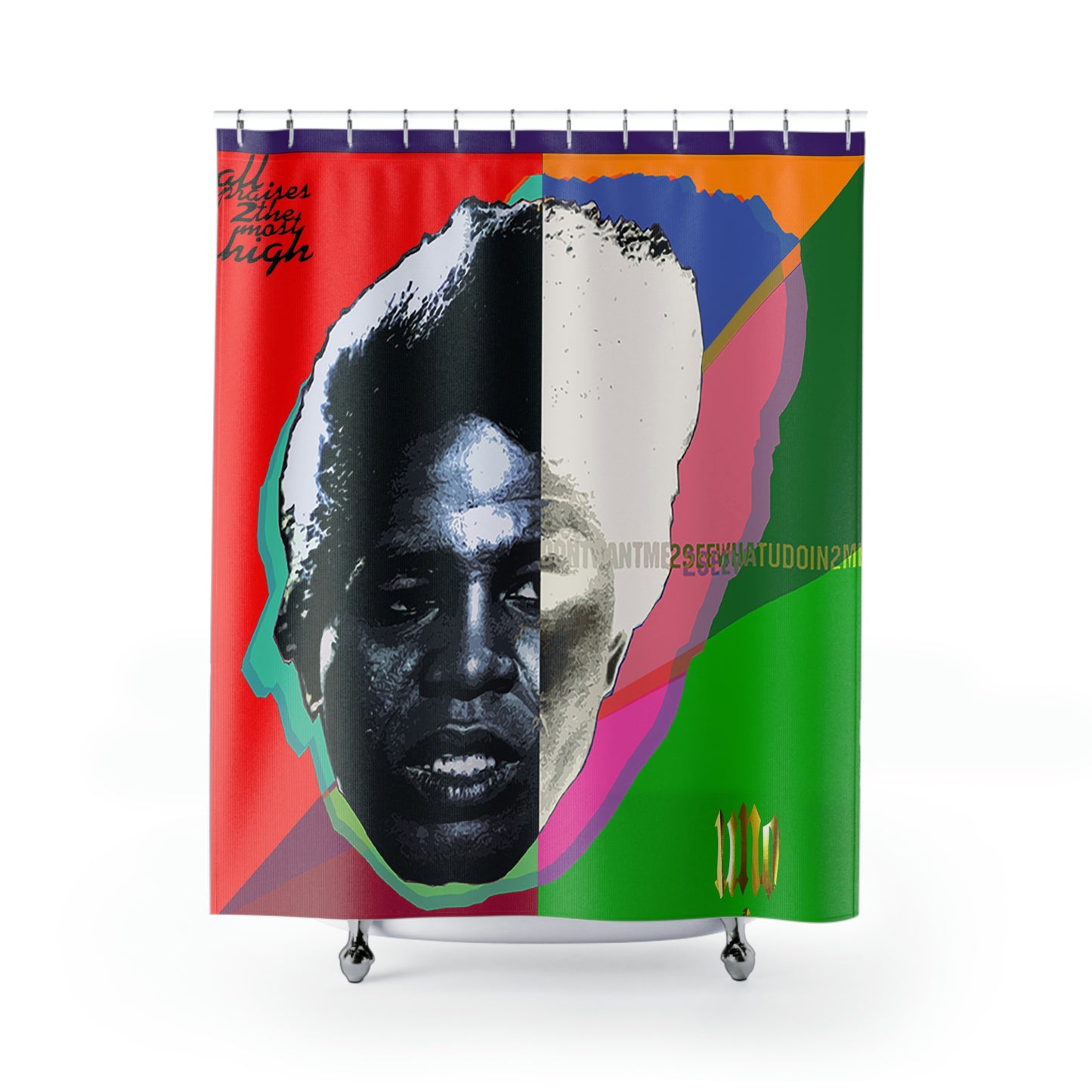 UNO LOVEBLACKLIVES DON"TWANTME2SEEWHATUDOIN'2ME Shower Curtains