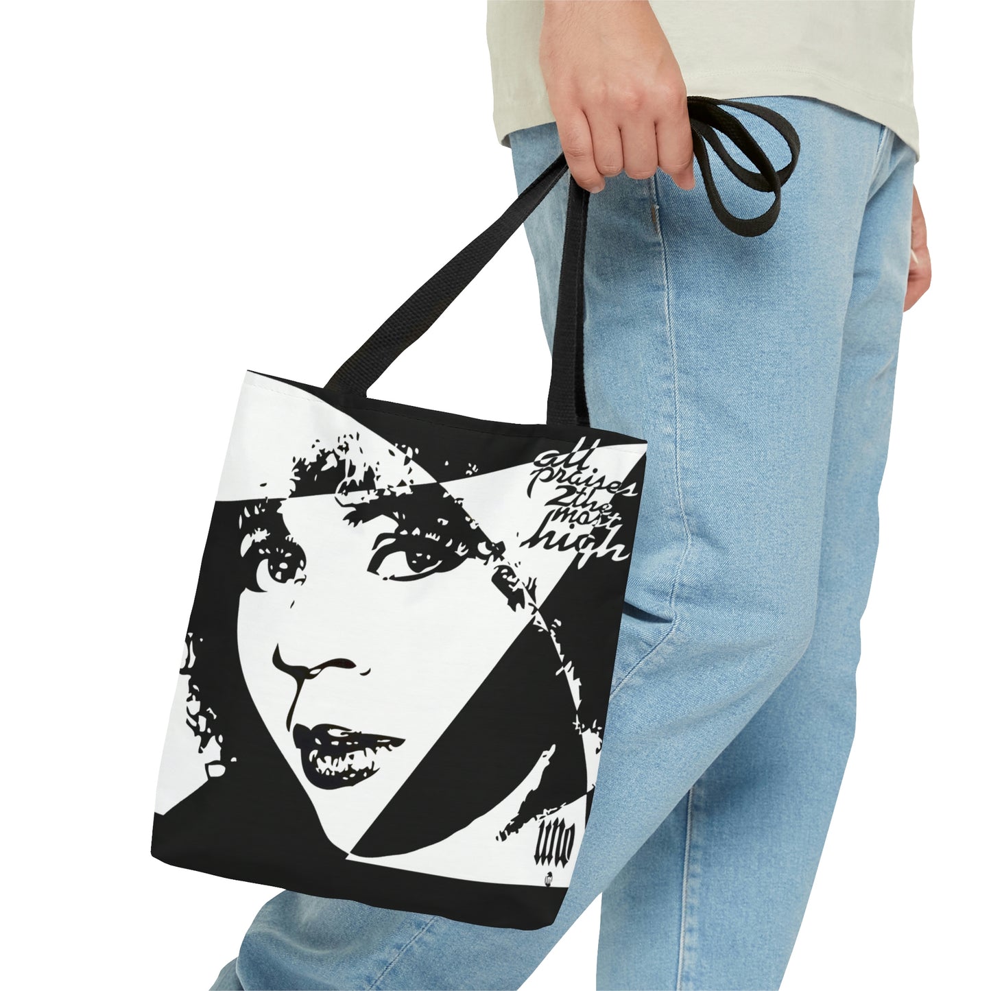 UNO LOVEBLACKLIVES LOVE'NMINI AOP Tote Bag