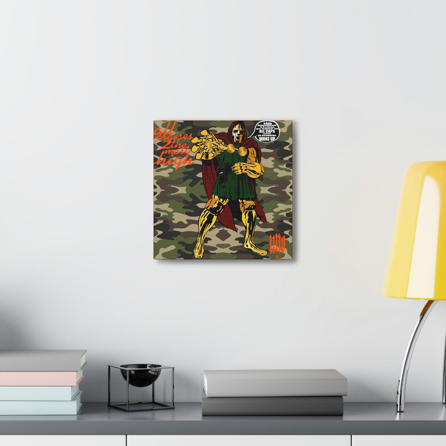 UNO 2THEREPUBLIC MFDOOMALLCAPS 12, 20, 24, & 36" Square Canvas Gallery Wraps Camo Collection