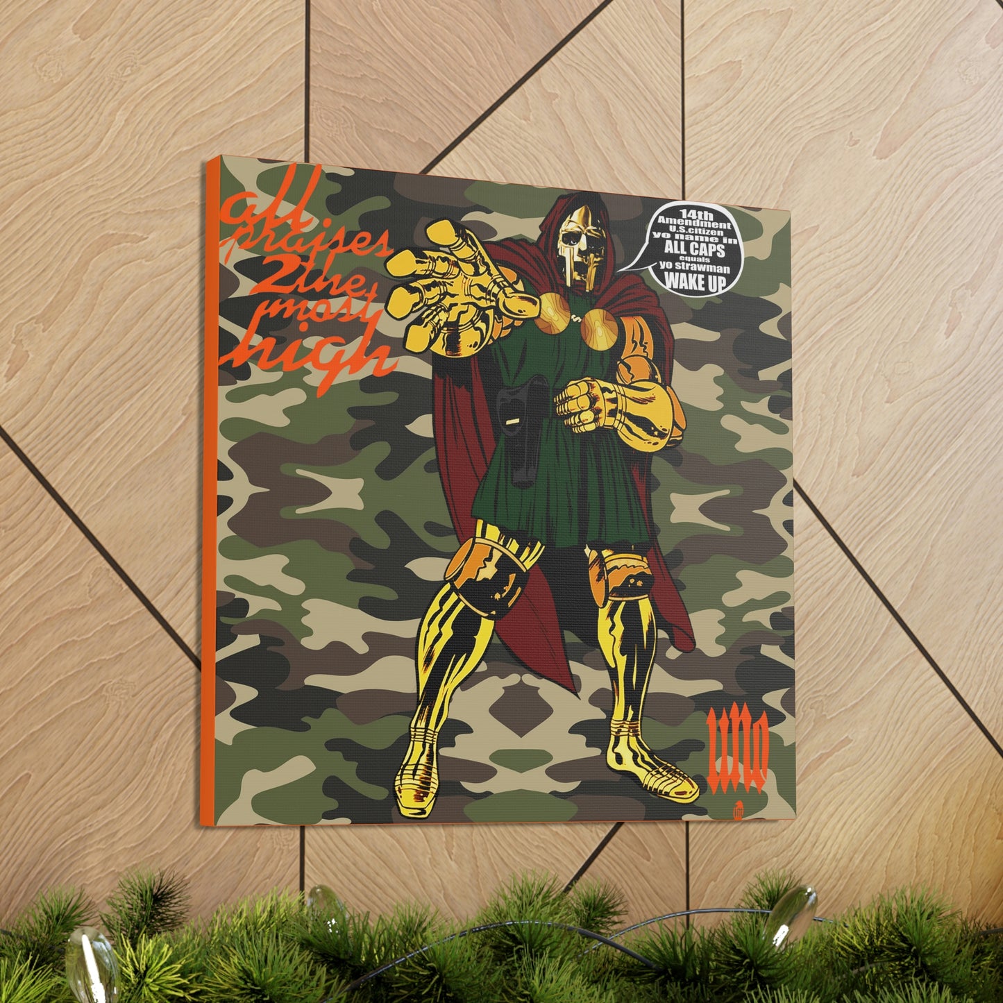 UNO 2THEREPUBLIC MFDOOMALLCAPS 12, 20, 24, & 36" Square Canvas Gallery Wraps Camo Collection