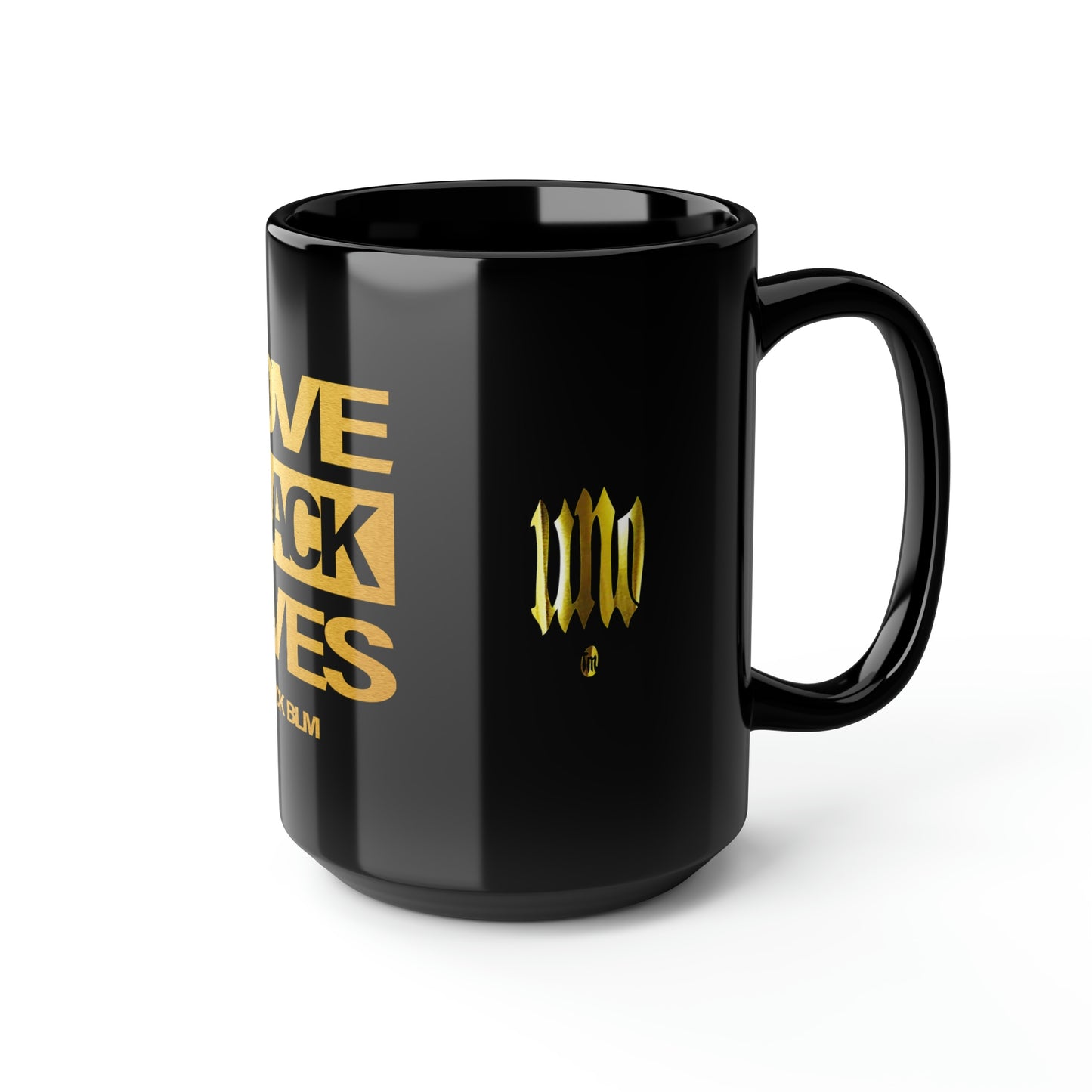 UNO LOVEBLACKLIVES Black Mug, 15oz