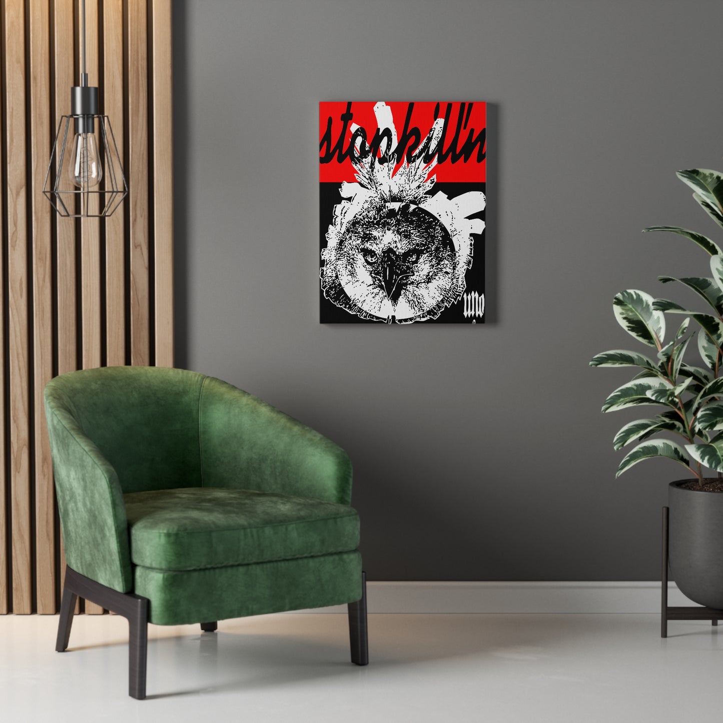 UNO STOPKILL'N LOVEHARPY 12x16, 18x24, & 24x30" Stretched Canvas