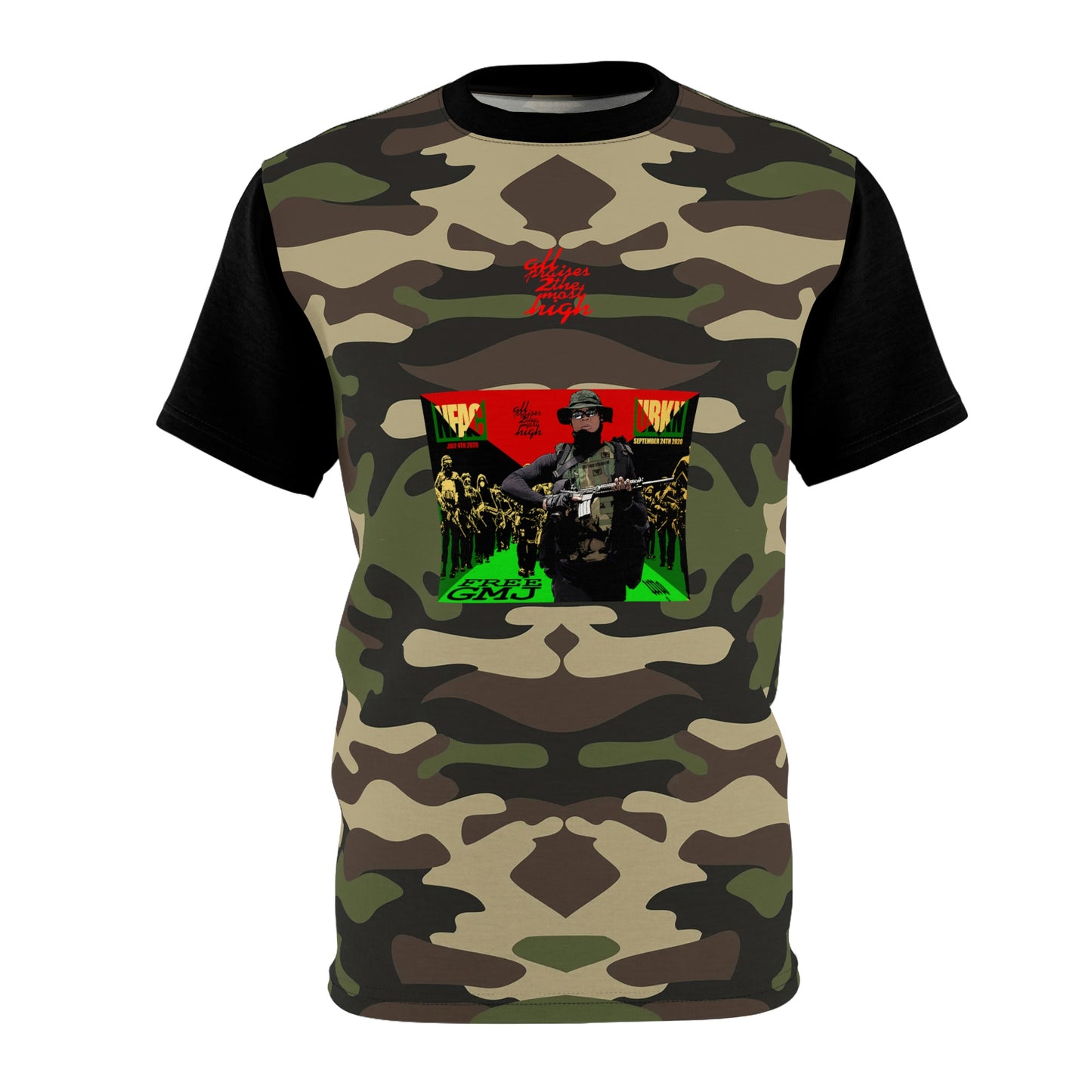 UNO 2THEREPUBLIC FREEGMJ Unisex AOP Cut & Sew Tee Camo Collection