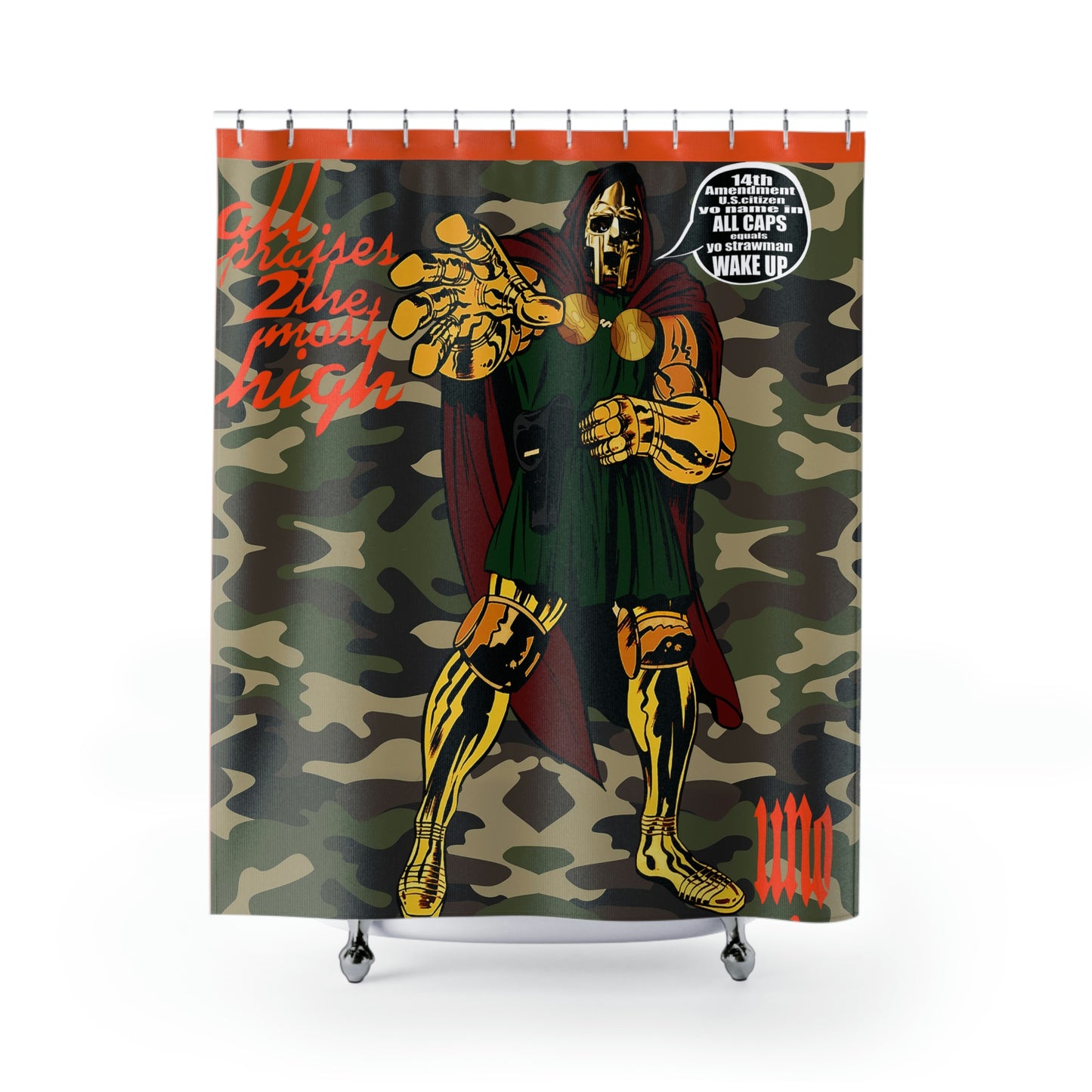 UNO 2THEREPUBLIC MFDOOMALLCAPS Shower Curtains