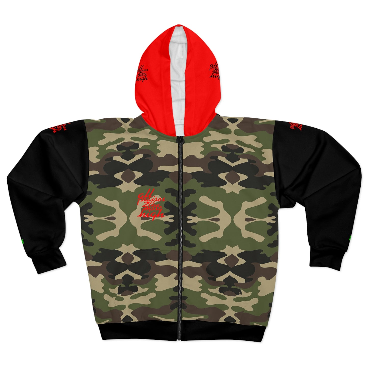 UNO 2THEREPUBLIC FREEGMJ AOP Unisex Zip Hoodie Camo Collection