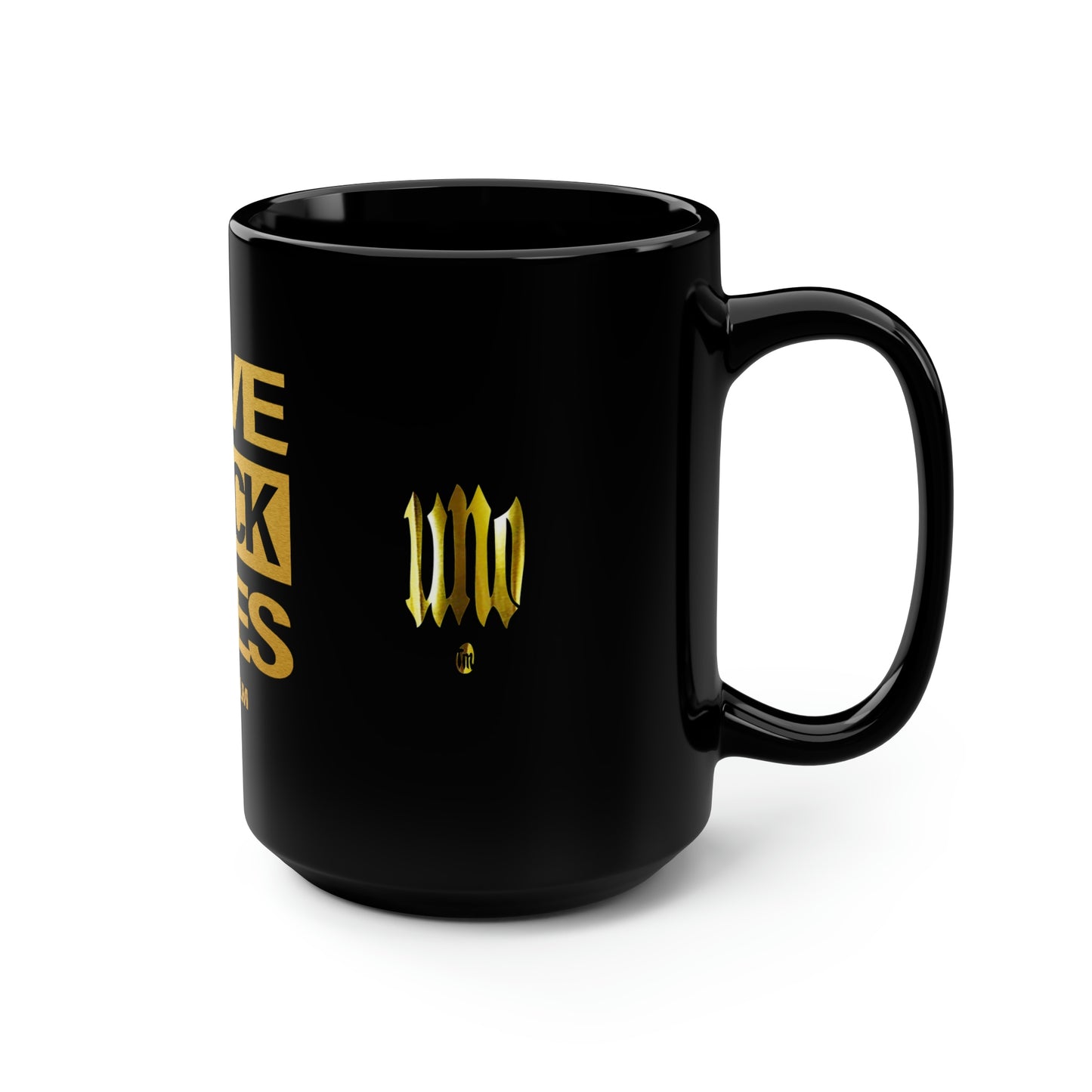 UNO LOVEBLACKLIVES Black Mug, 15oz